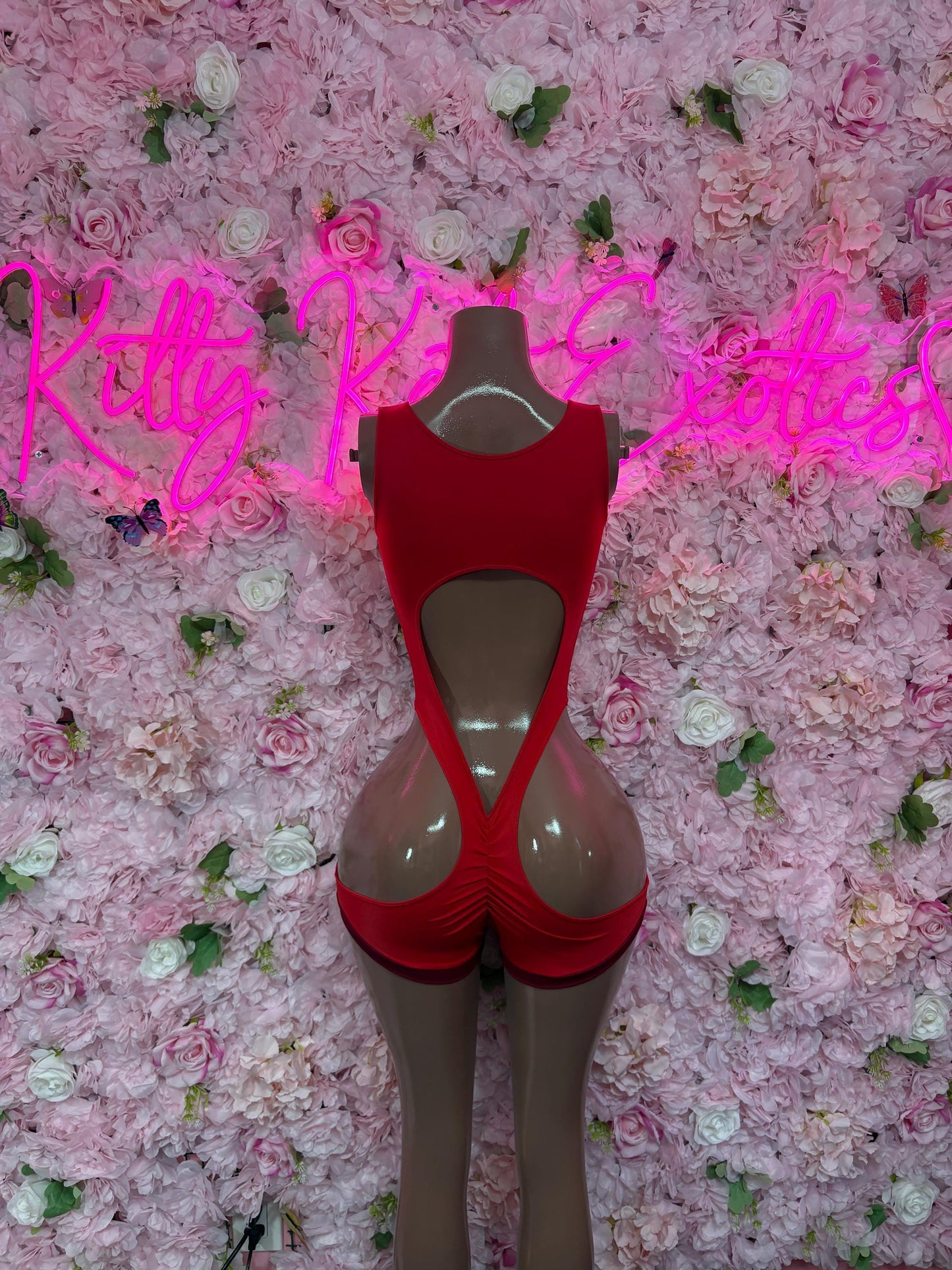 Ravewear  Bodysuit One-Piece Red  Exotic Dancewear, Ravewear for Performers, Raves, or Night Out | Bottle girl Outfits