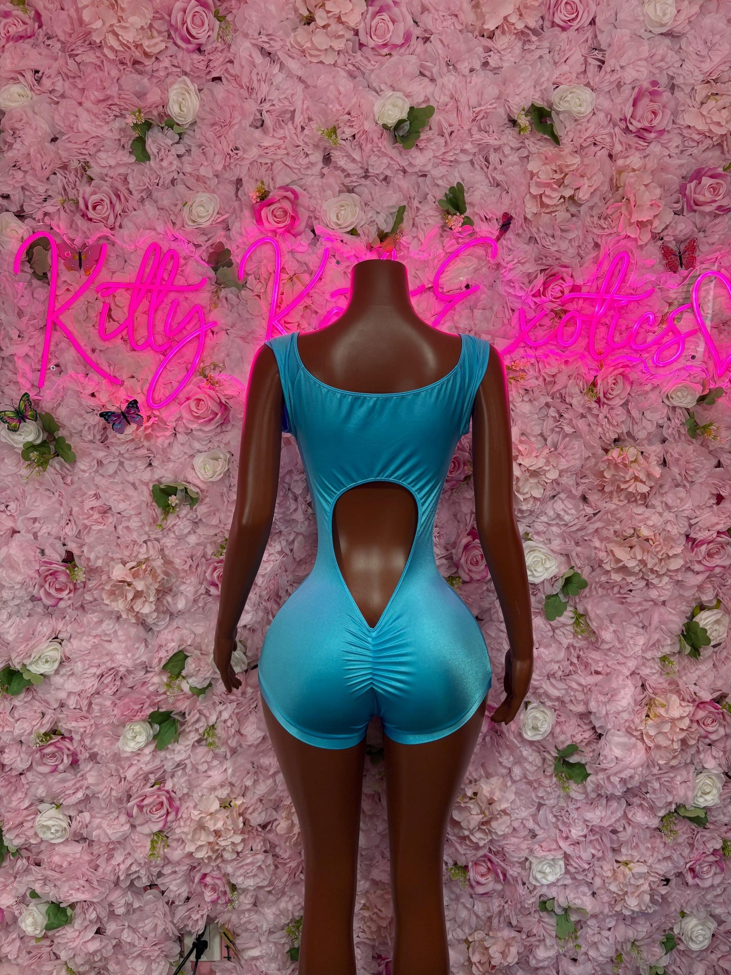 Rave Wear  Bodysuit One-Piece Turquoise   Exotic Dancewear, Ravewear for Performers, Raves, or Night Out | Bottle girl Outfits