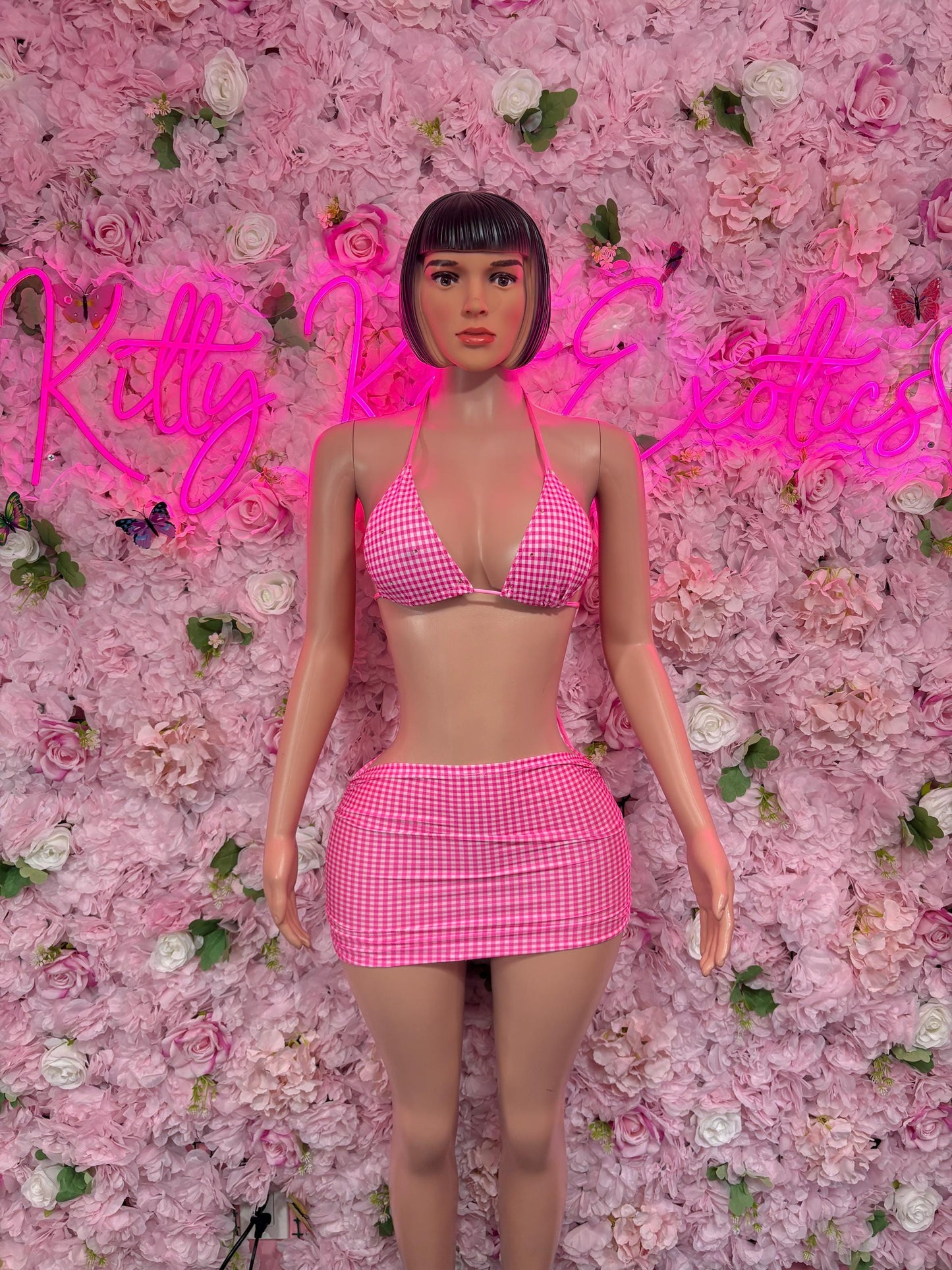 Rave Outfit  Two-Piece Skirt Set Pink   Exotic Dancewear, Ravewear for Performers, Raves, or Night Out | Bottle girl Outfits