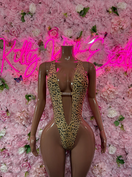 Exotic Dancewear One-Piece Cheetah Print  Exotic Dancewear, Ravewear for Performers, Raves, or Night Out | Bottle girl Outfits