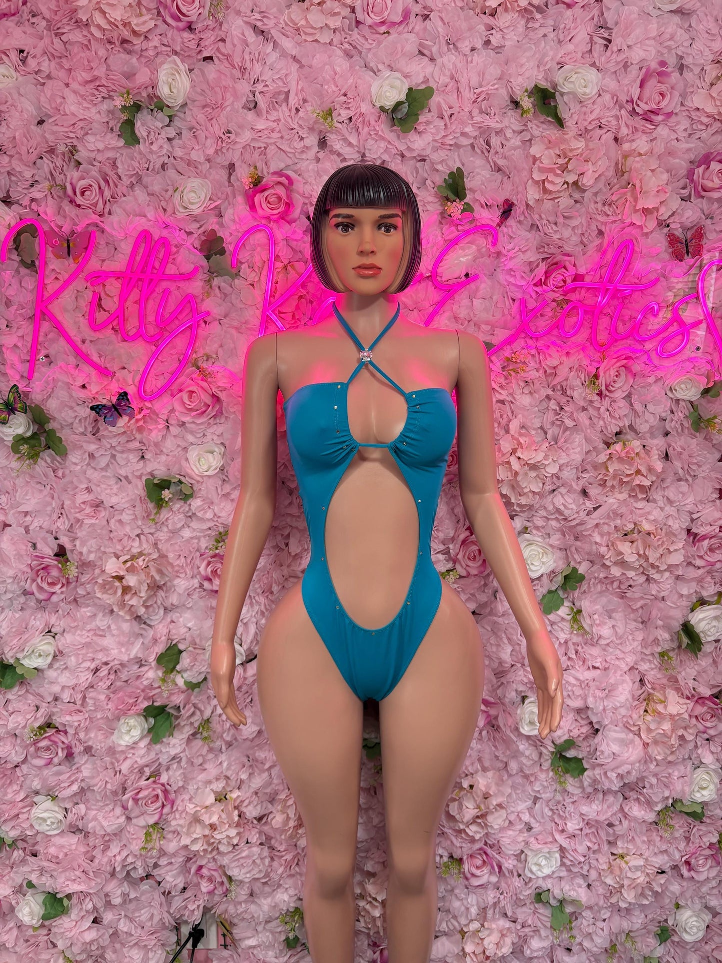 Exotic Dancewear One-Piece Teal Bodysuit  Exotic Dancewear, Ravewear for Performers, Raves, or Night Out | Bottle girl Outfits