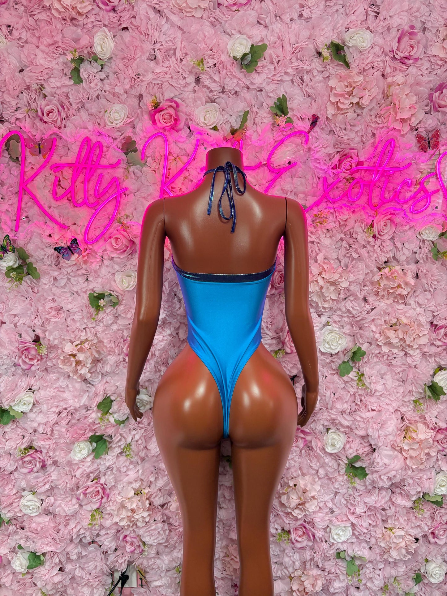 Exotic Dancewear One-Piece Blue Bodysuit  Exotic Dancewear, Ravewear for Performers, Raves, or Night Out | Bottle girl Outfits