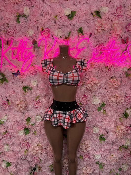 Rave Wear Two Piece Pink Skirt Set, Rave Outfit for Performers, Raves, or Night Out | Bottle girl Outfits