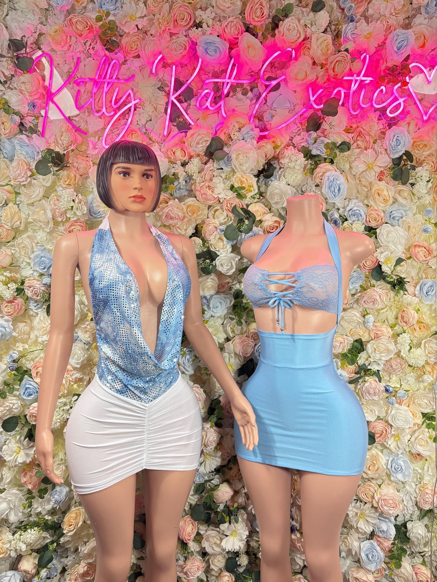 Summer Blue Festival Dress  Vibrant Dancewear  Rave Outfit Parties & EDM Events Trendy Summer Fashion