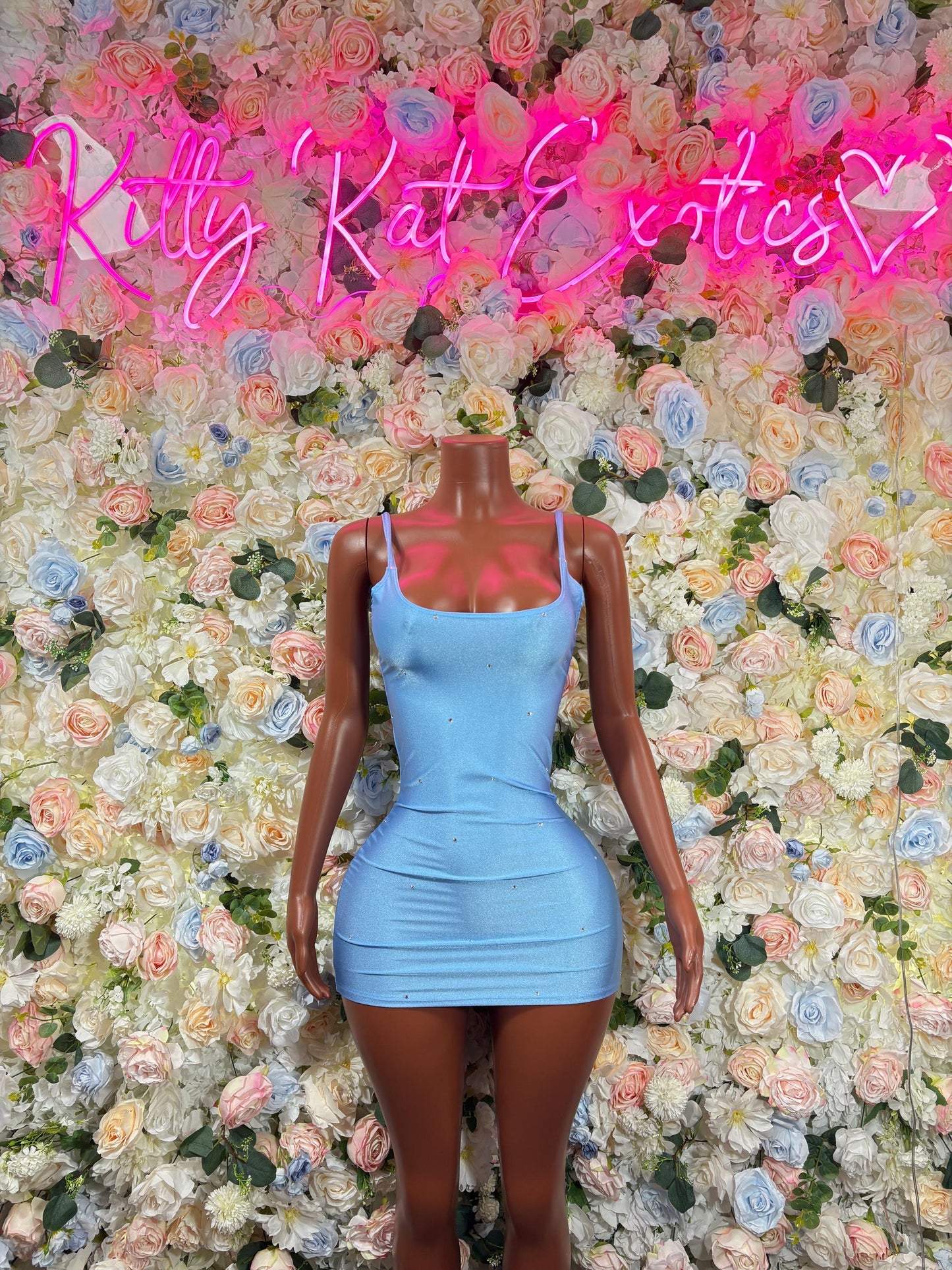 Summer Blue Festival Dress  Vibrant Dancewear  Rave Outfit Parties & EDM Events Trendy Summer Fashion