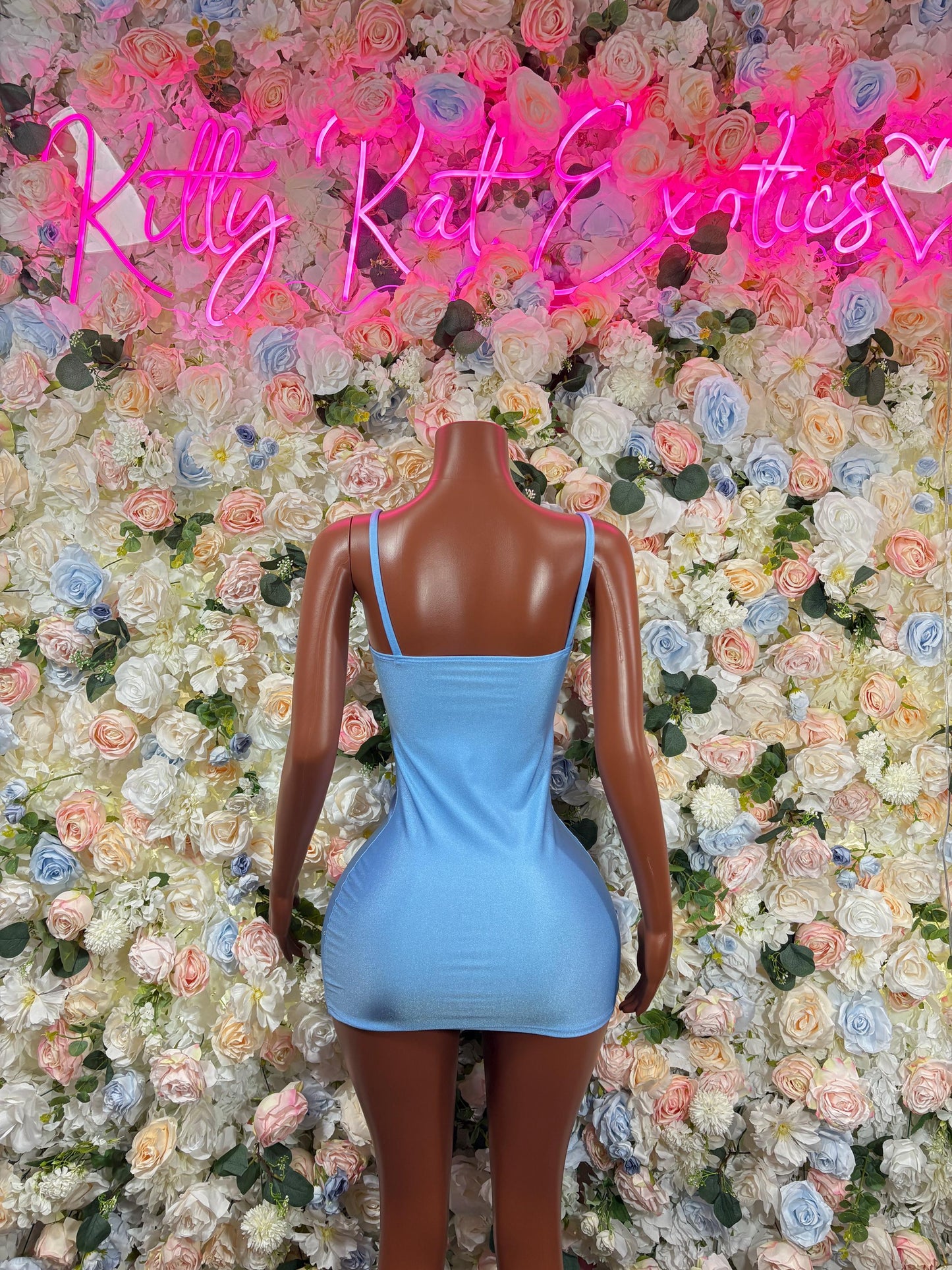 Summer Blue Festival Dress  Vibrant Dancewear  Rave Outfit Parties & EDM Events Trendy Summer Fashion