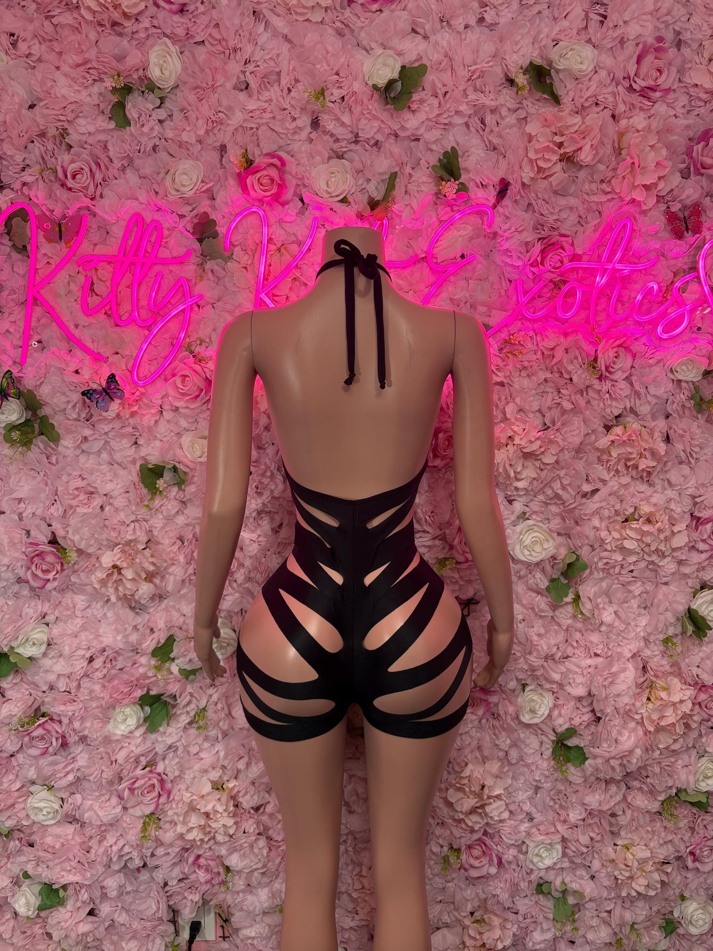 Rave Wear One-Piece Black Cutoff Bodysuit  Exotic Dancewear, Ravewear for Performers, Raves | Bottle girl Outfits