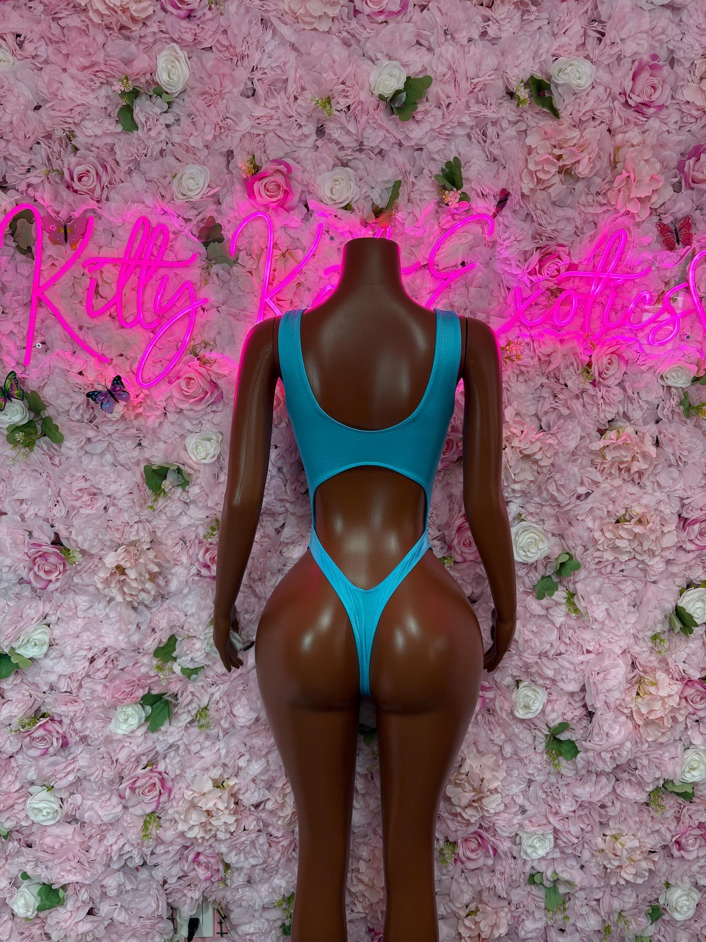 Exotic Dancewear  One -Piece Blue Bodysuit  Festival & Rave Wear, Dancewear for Women