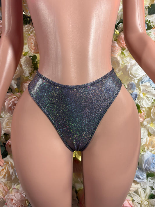 Silver Rave Thong - Women's Comfortable Stylish Lingerie, Exotic Dancewear, Everyday Intimate Underwear