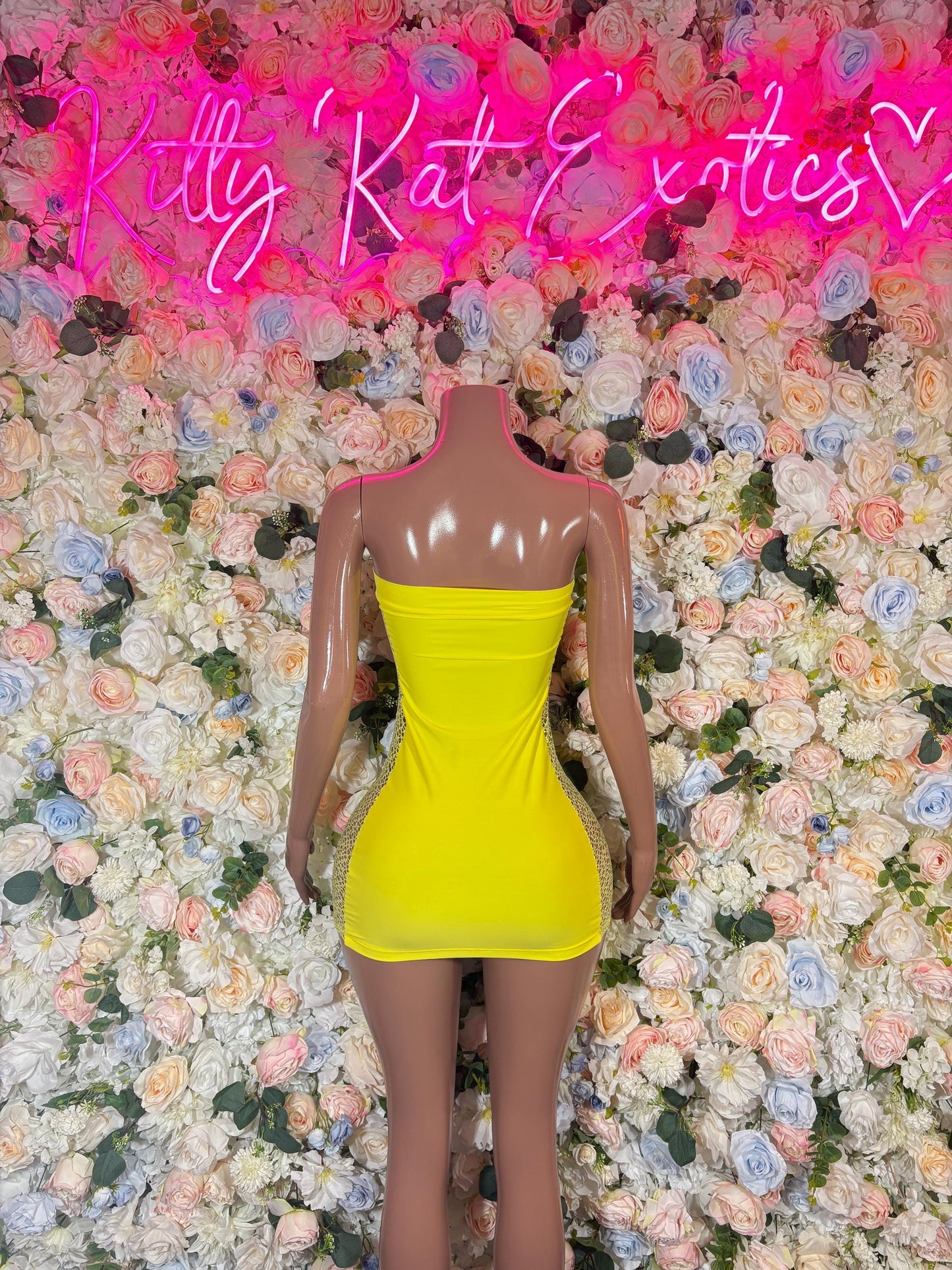 Dress Yellow Summer Outfit   Exotic Dancewear, Ravewear for Performers, Raves, or Night Out | Bottle girl Outfits