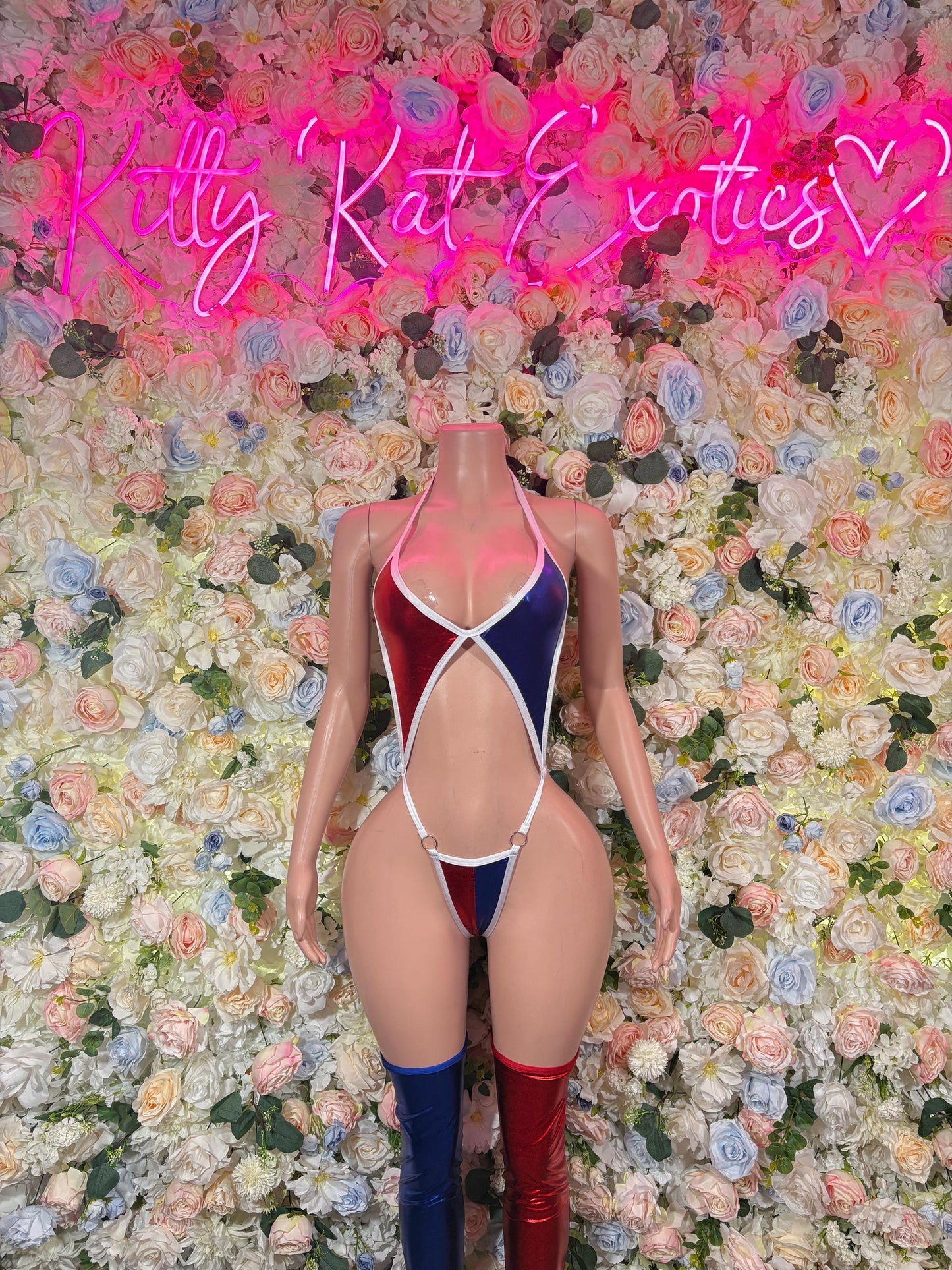 Harley Quinn Costume Bodysuit for Women   Halloween, Comic Con, Rave Wear Festival Wear