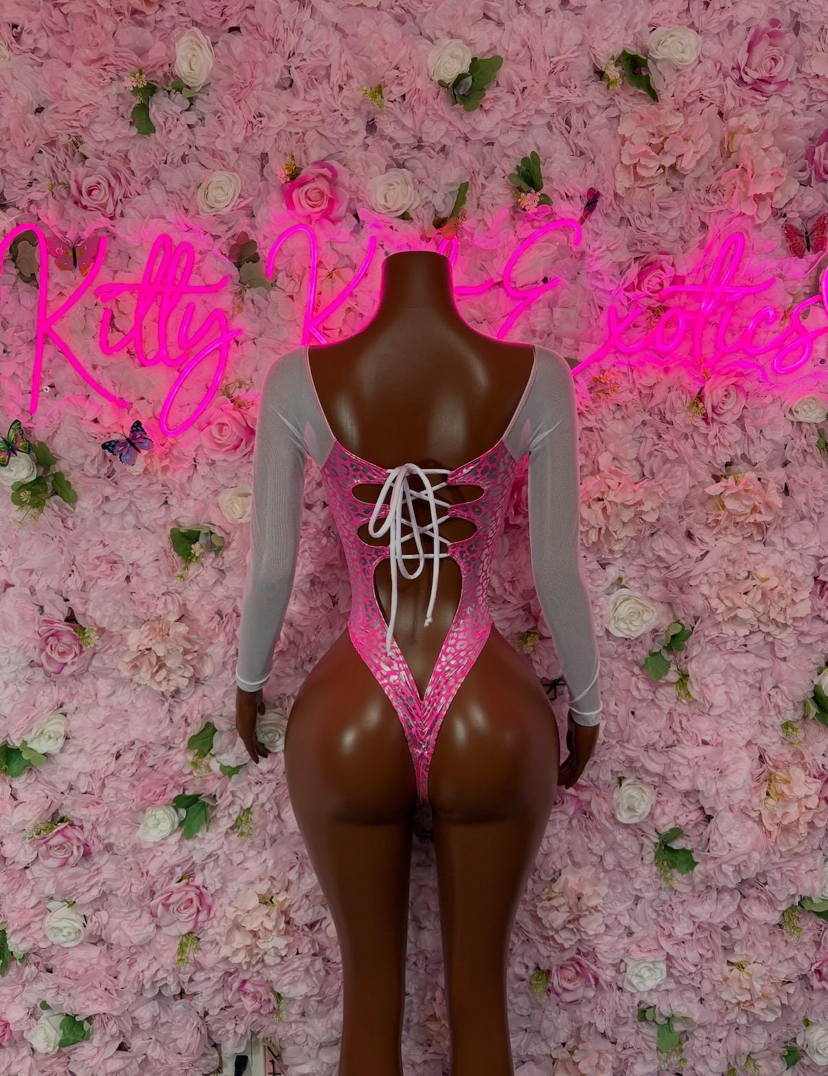 Rave wear Pink Cheetah Bodysuit   Bottlegirl, Bartender,  Cosplay, Comic Con, Festival Wear