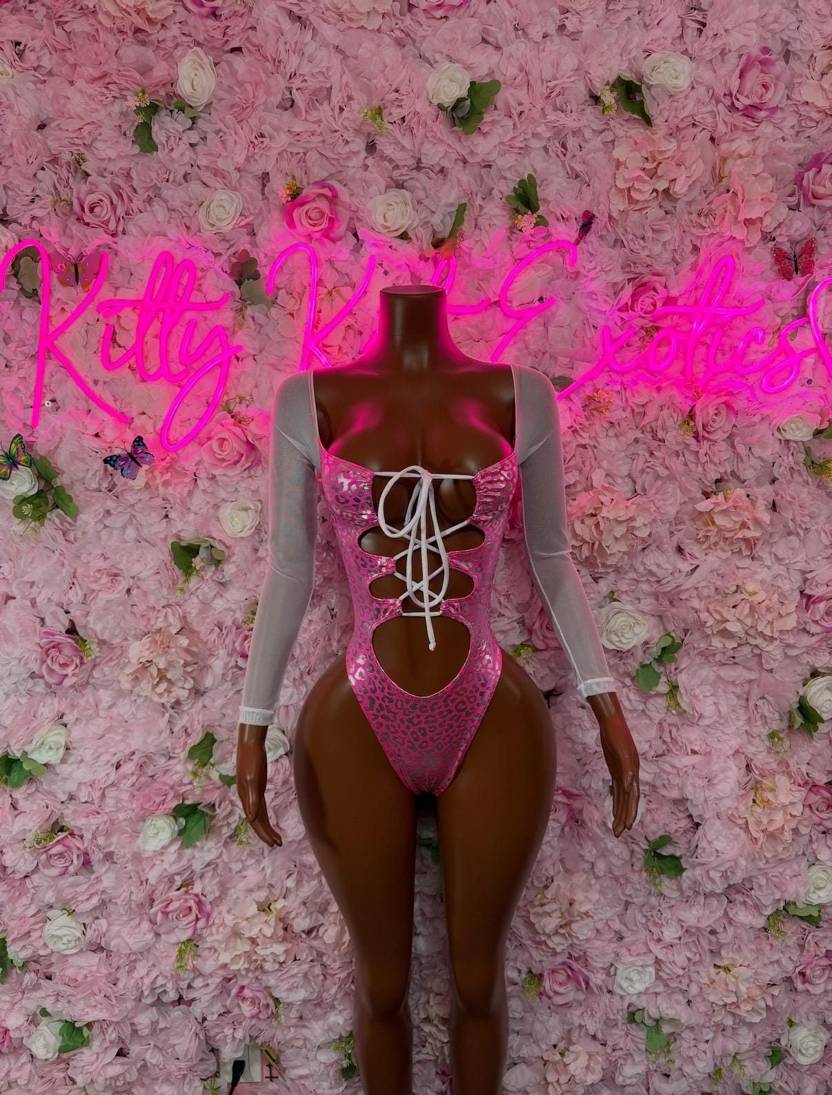 Rave wear Pink Cheetah Bodysuit   Bottlegirl, Bartender,  Cosplay, Comic Con, Festival Wear