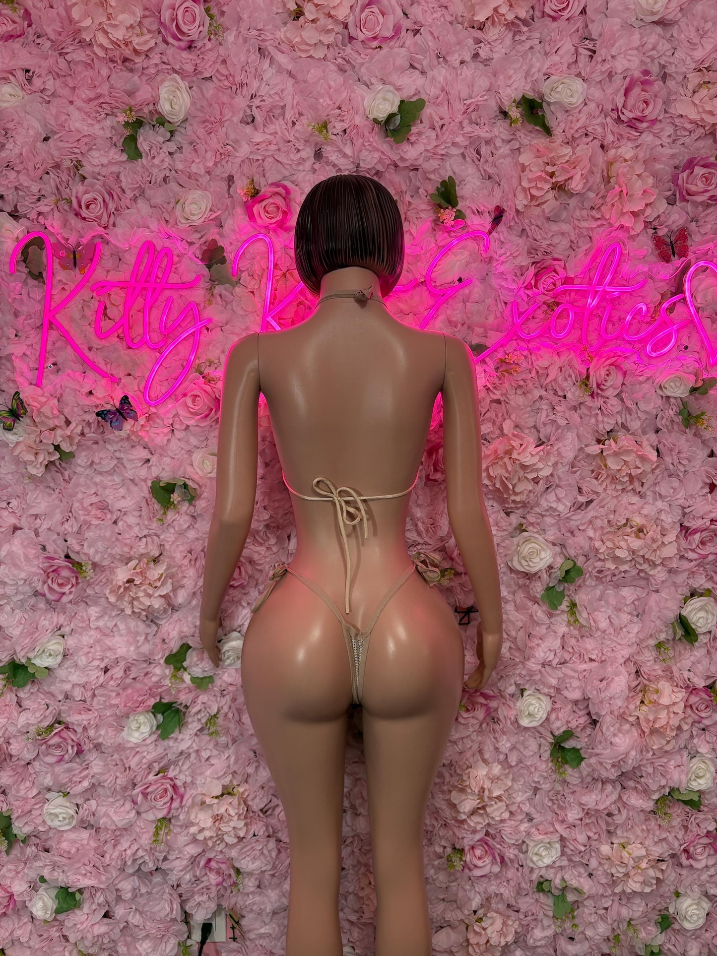 Summer Bikini Two-Piece Gold Metallic Gstring  Bikini  Cute Swimsuit Set for Beach, Pool, or Vacation | Exotic Dancewear Festival wear