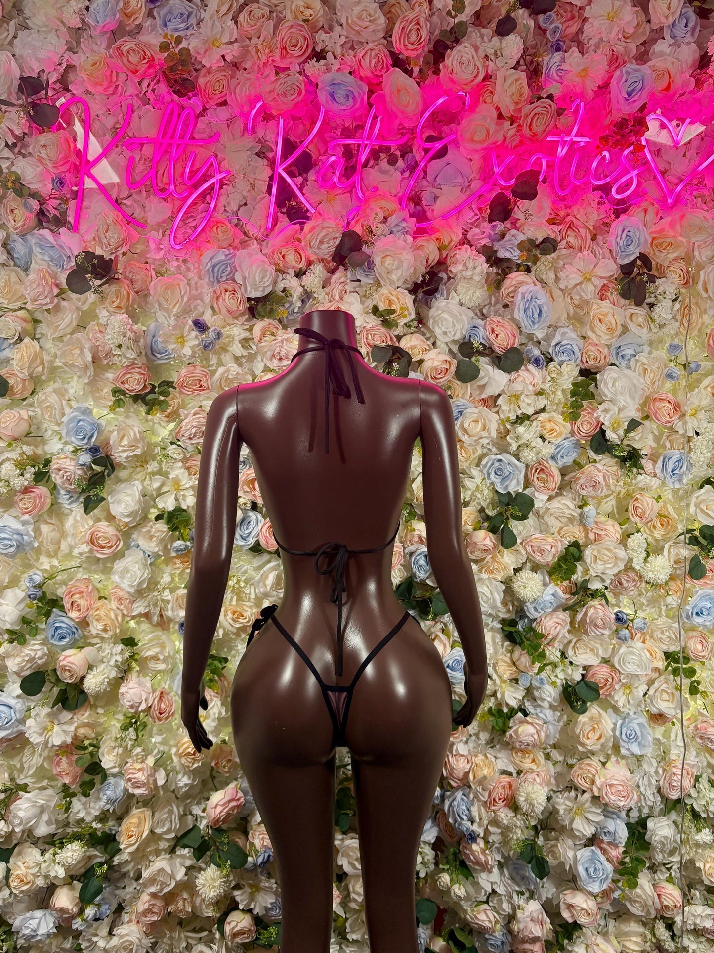 Summer Bikini Set Two Piece Rose Gold Metallic Dancewear Festival wear Rave Outfit