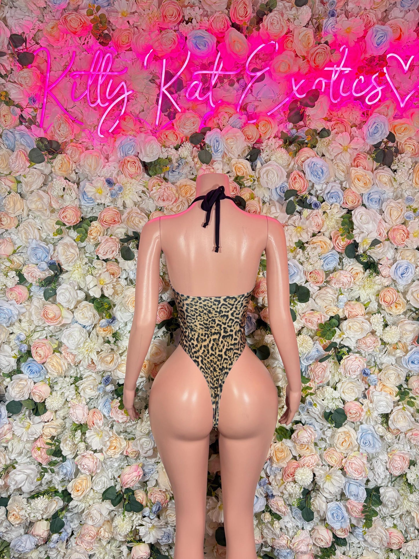 Exotic Dancewear Leopard Bodysuit   Rave Outfit for Parties, Clubwear, or Festivals