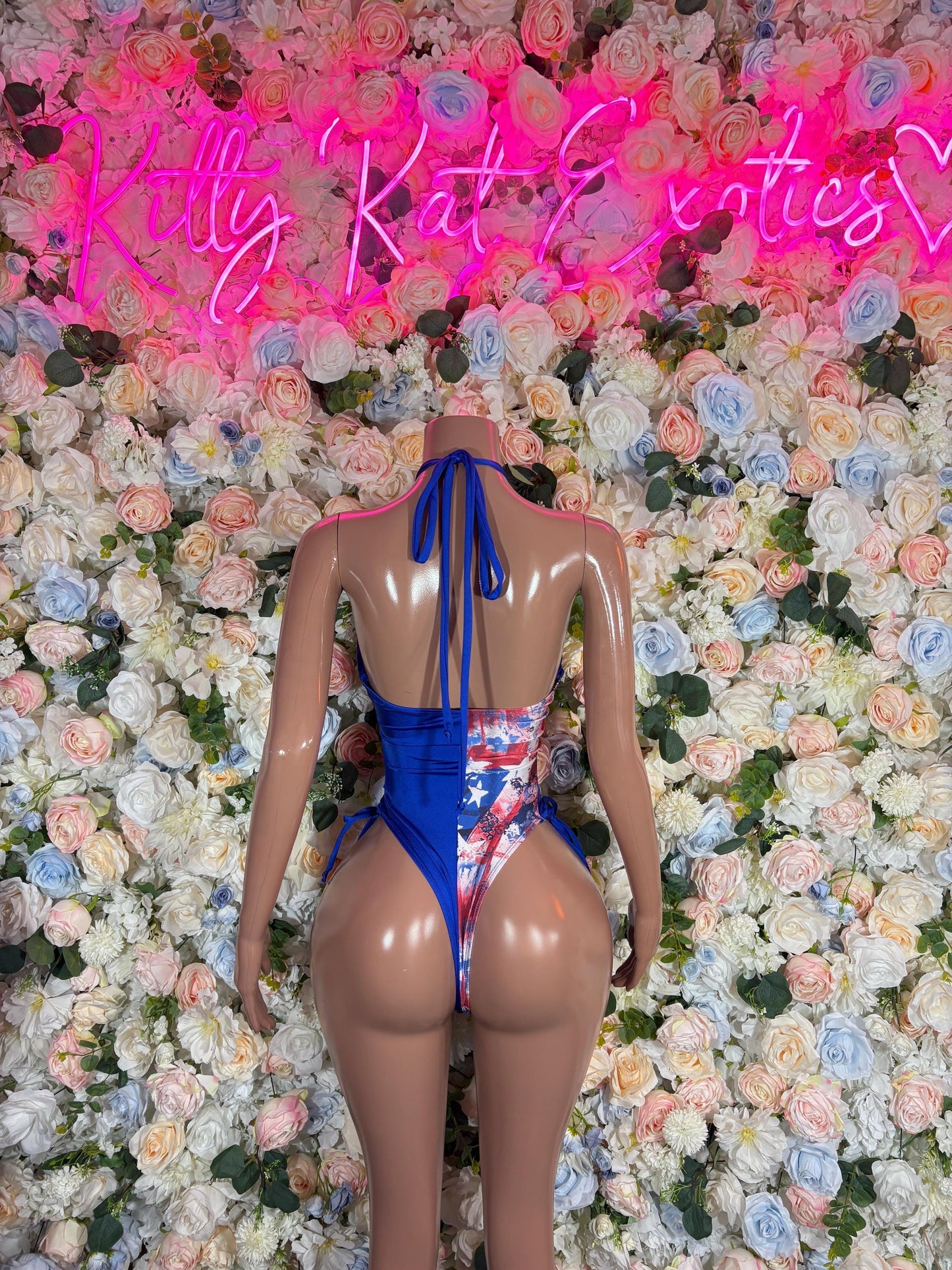 USA One - Piece Bodysuit Bartender  Patriotic Swimsuit for Beach, Pool Parties, or Summer Fun