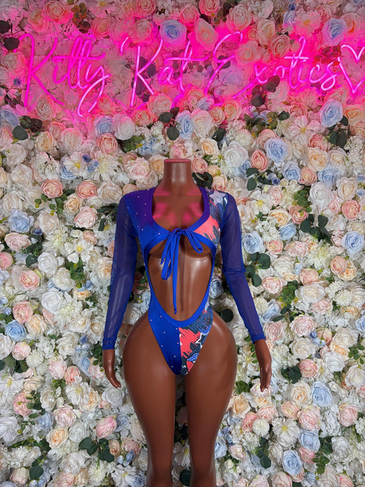 Fourth of July - Bottlegirl Bodysuit Bartender  Patriotic Swimsuit for Beach, Pool Parties, or Summer Fun