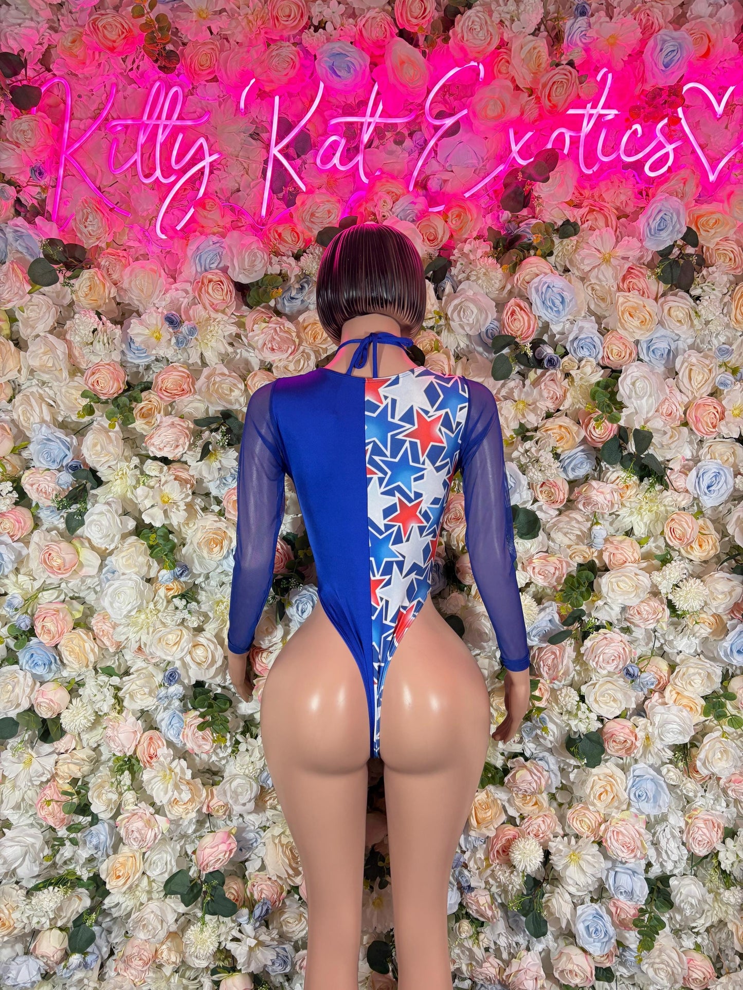 Summer USA - Bottlegirl Bodysuit Bartender  Patriotic Swimsuit for Beach, Pool Parties, or Summer Fun