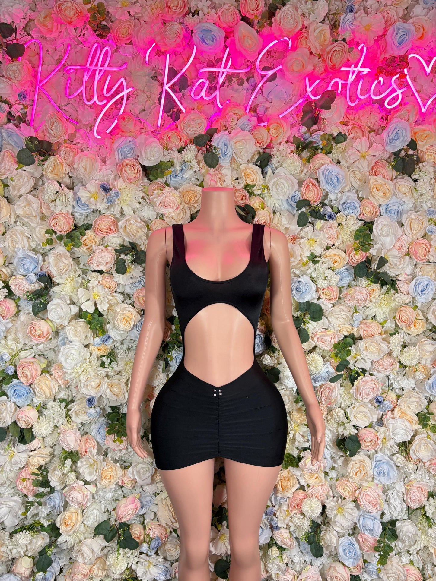 Black Dress Evening Dress - Exotic Dancewear Dress Black Dancewear Rave Outfit Festival wear