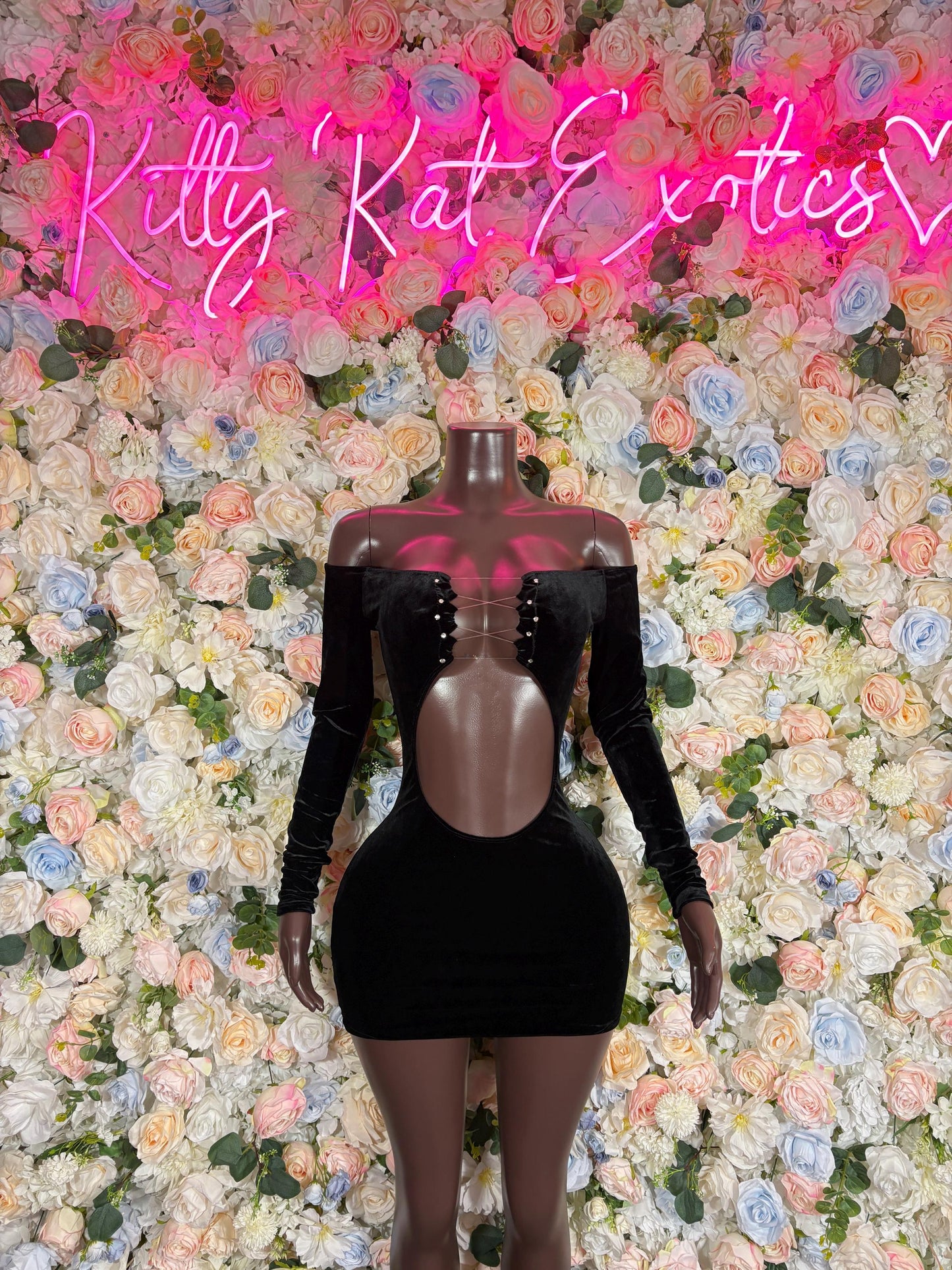 Black Evening Dress  Exotic Dancewear Dress, Rave Clubwear, Sexy Festival Outfit, Stripper Stagewear, Bottle Girl Nightclub Dress