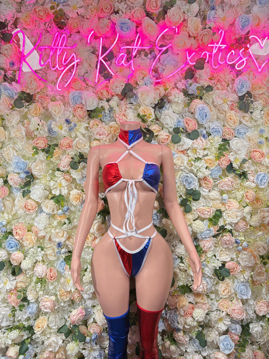 Costume Harley Quinn Two Piece   Halloween, Cosplay, Comic Con, Rave Wear Festival Wear