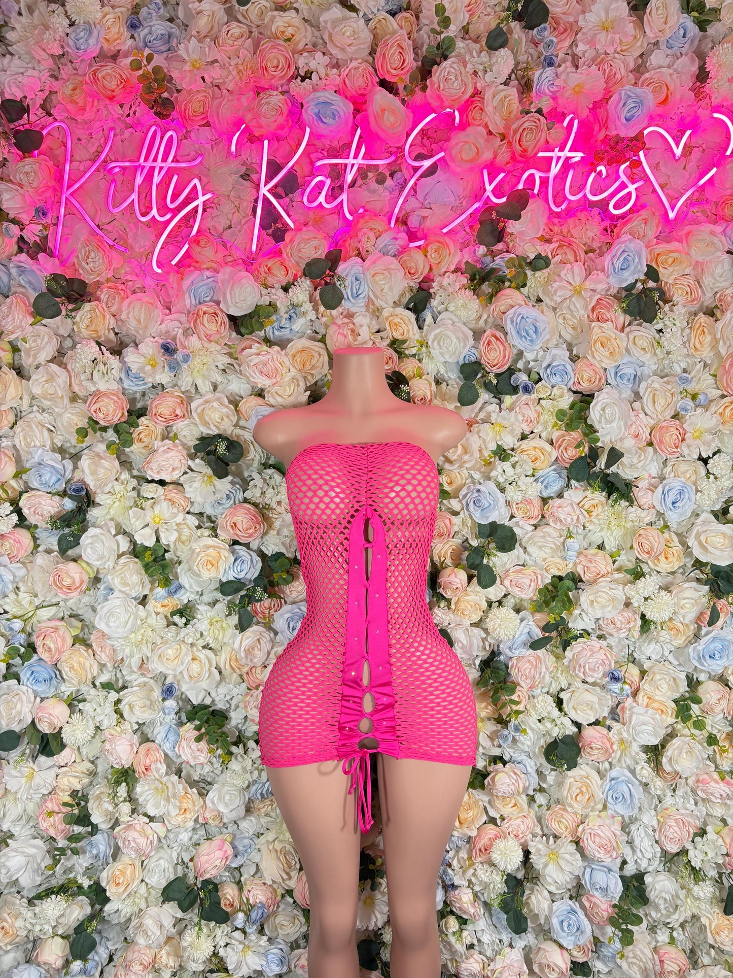 Rave Outfit Fishnet Bodysuit Pink for Raves & Festivals  Exotic Dancewear, Clubwear, EDC Outfit, Stripper Costume