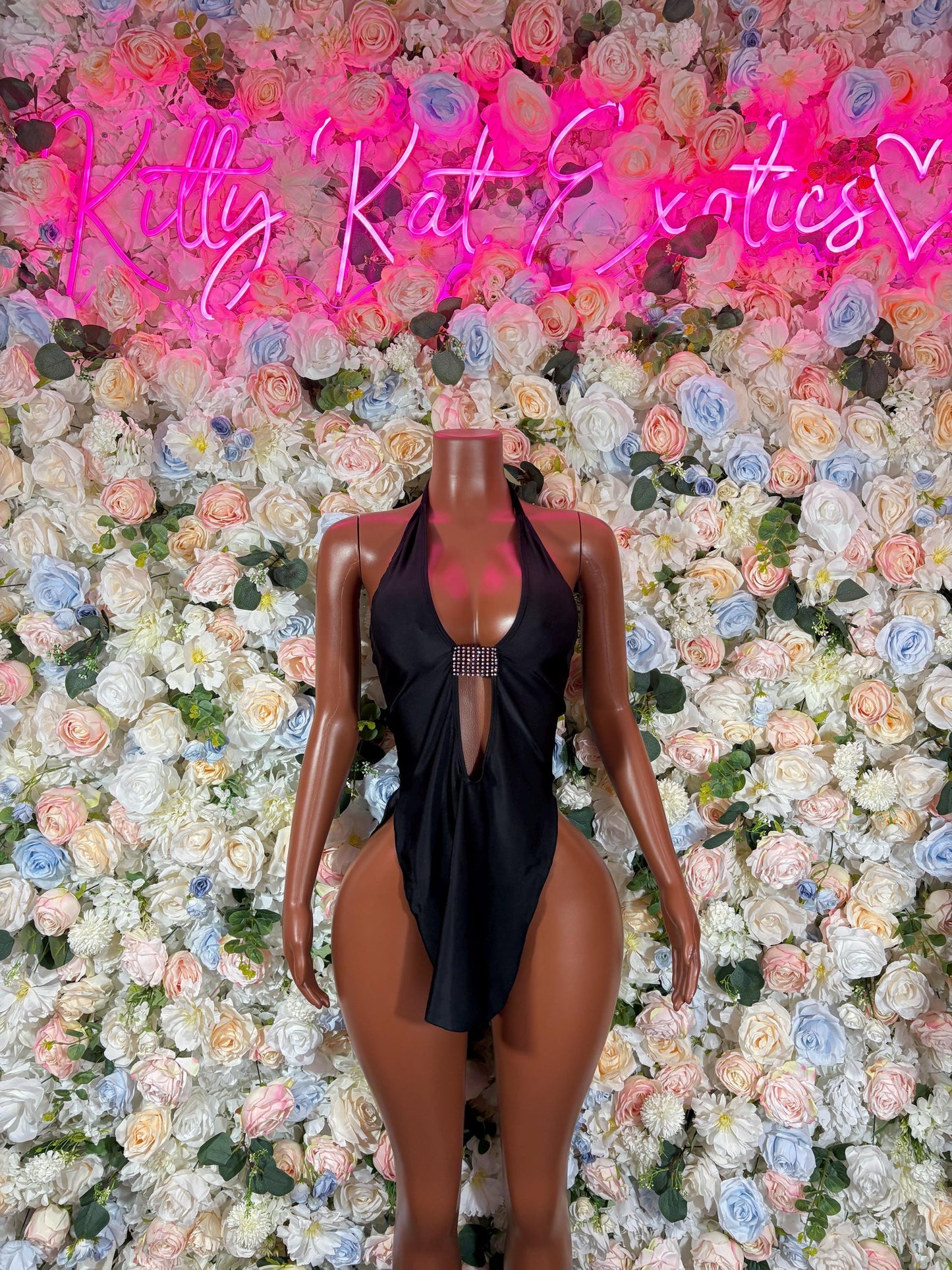 Black Dress  Exotic Dancewear Dress, Rave Clubwear, Sexy Festival Outfit, Stripper Stagewear, Bottle Girl Nightclub Dress