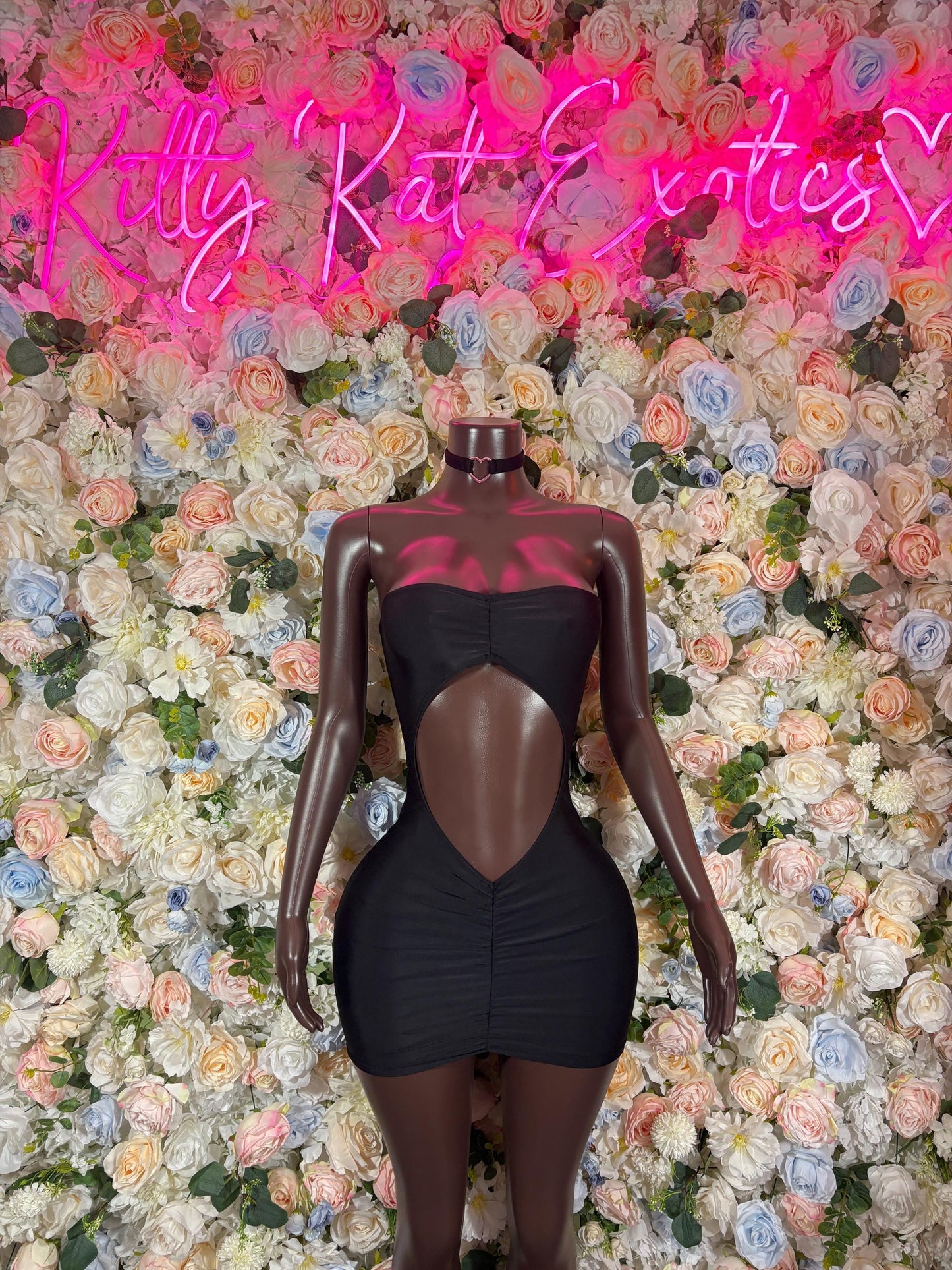 Black Dress  Exotic Dancewear Dress, Rave Clubwear, Sexy Festival Outfit, Stripper Stagewear, Bottle Girl Nightclub Dress