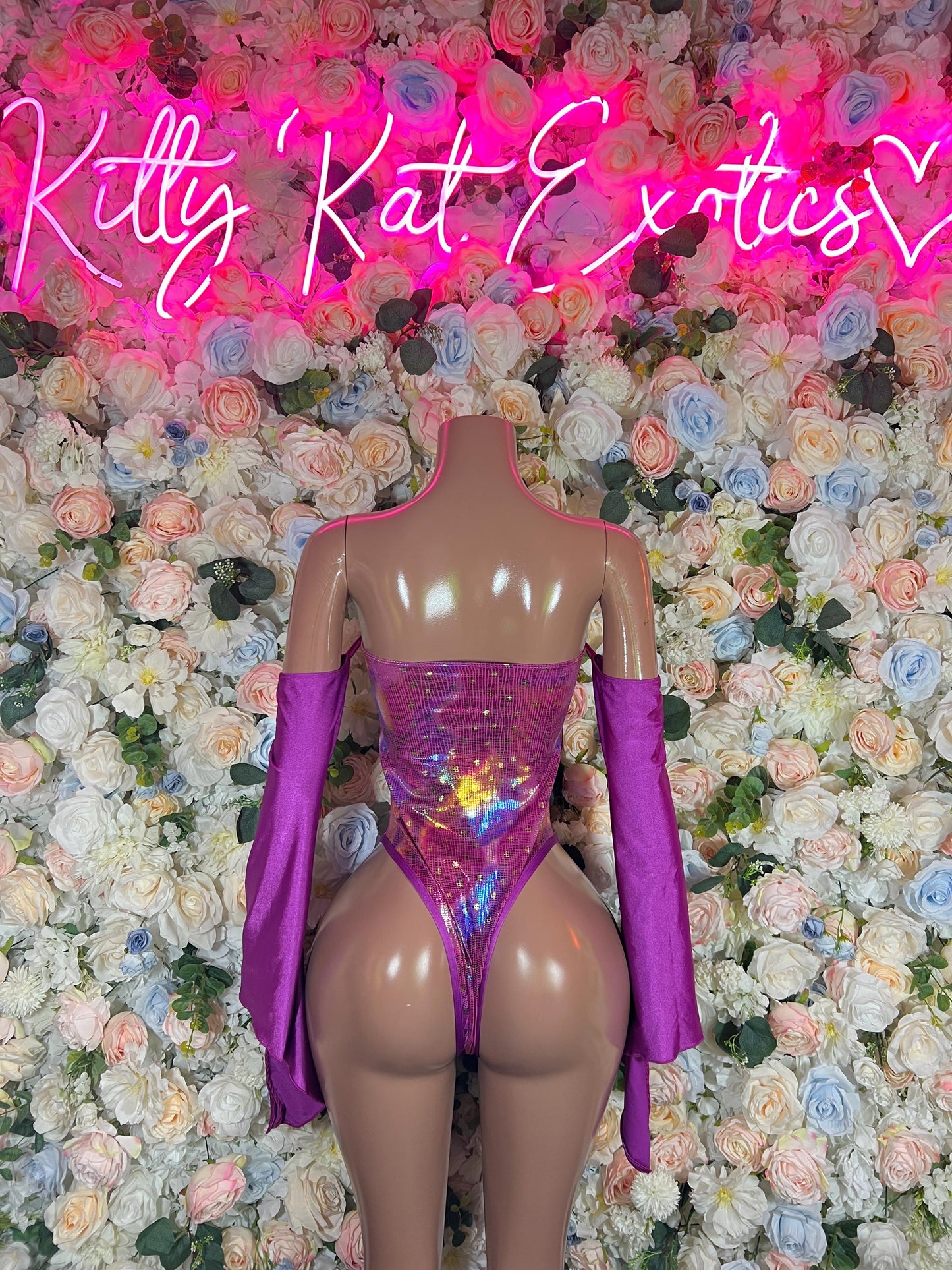 Rave Outfit Festival One Piece Bodysuit Purple  - Sexy Performance Costume, Latin Sultry, Bold Dance Outfit, Womens Party Outfit