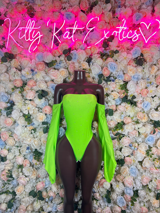 Rave Outfit Festival One Piece Bodysuit Neon  - Sexy Performance Costume, Latin Sultry, Bold Dance Outfit, Womens Party Outfit