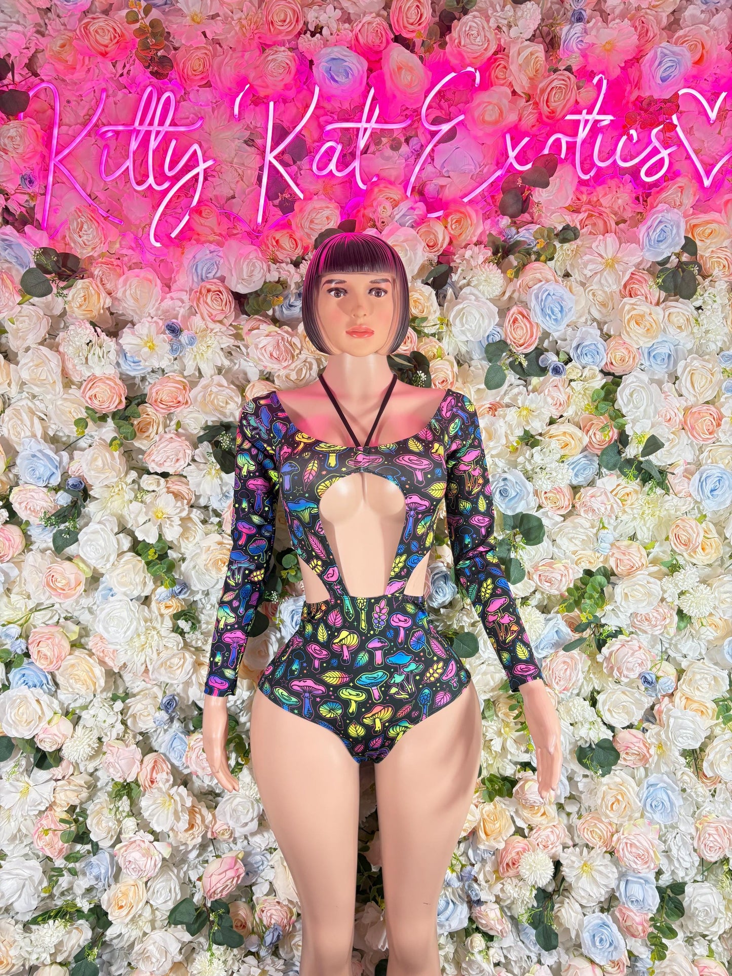 Glow in The Dark Rave Outfit Festival One Piece Bodysuit Black  - Sexy Performance Costume, Latin Sultry, Bold Dance Outfit