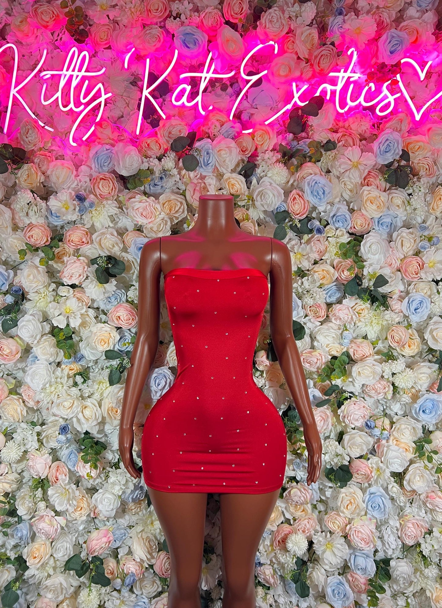 Red Rhinestone Dress  Sexy Festival Outfit, Ravewear, Club Dress, Exotic Dancewear, EDM Party Look, Summer Womens Clothing
