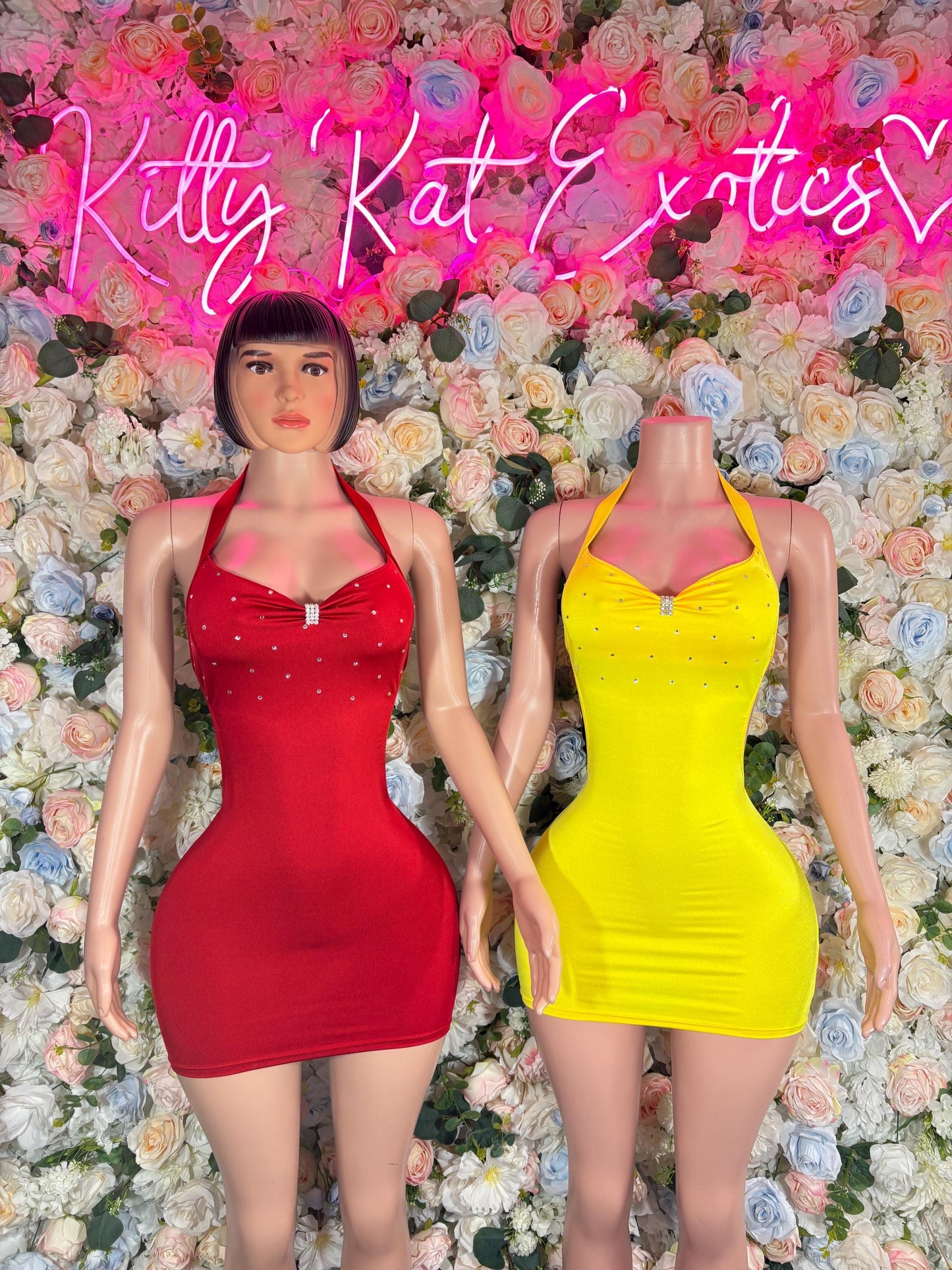 Red Rhinestone Dress  Sexy Festival Outfit, Ravewear, Club Dress, Exotic Dancewear, EDM Party Look, Summer Womens Clothing