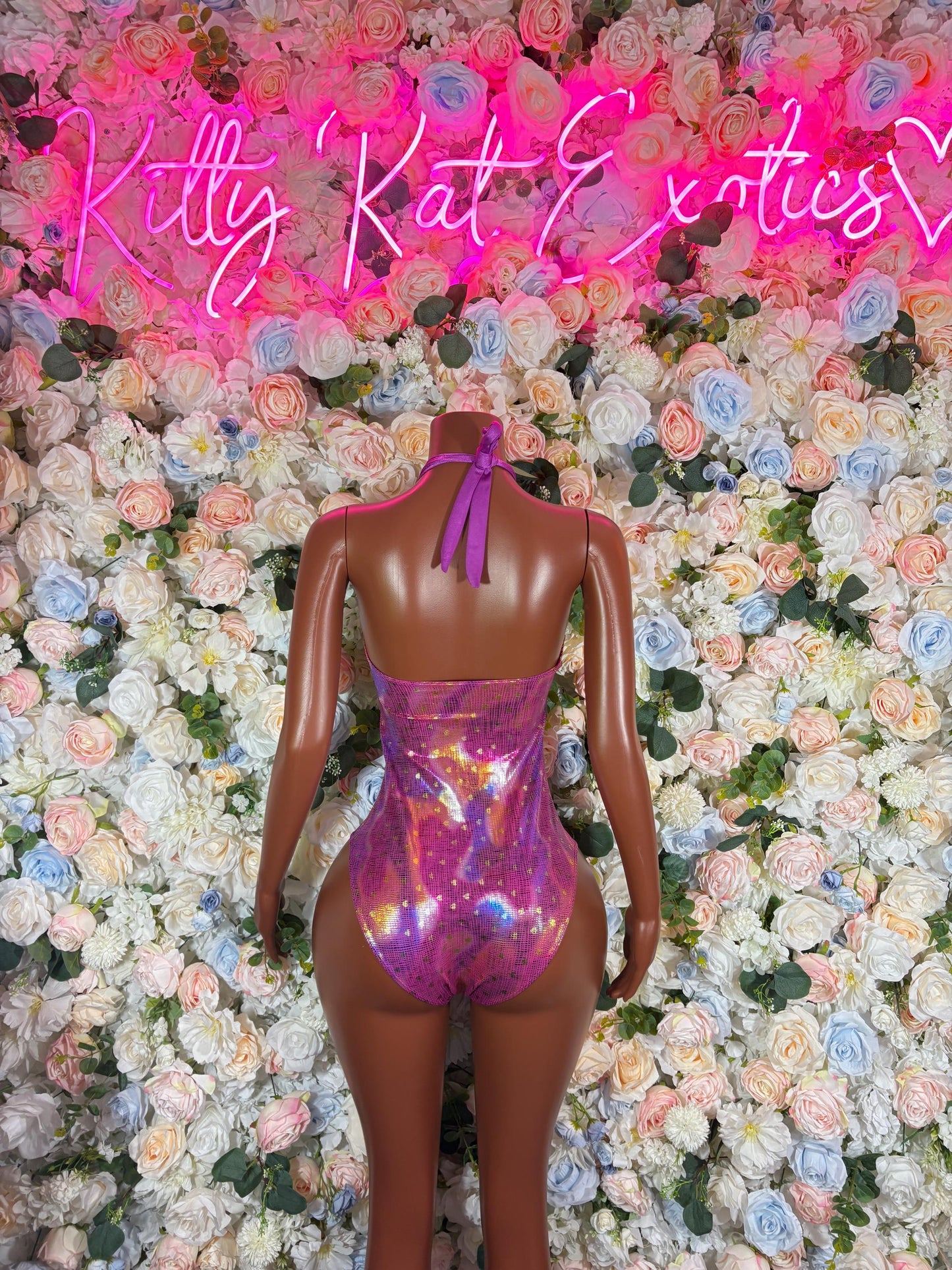 Rave wear Festival wear  One Piece Bodysuit Purple Metallic  - Sexy Performance Costume, Latin Sultry, Bold Dance Outfit