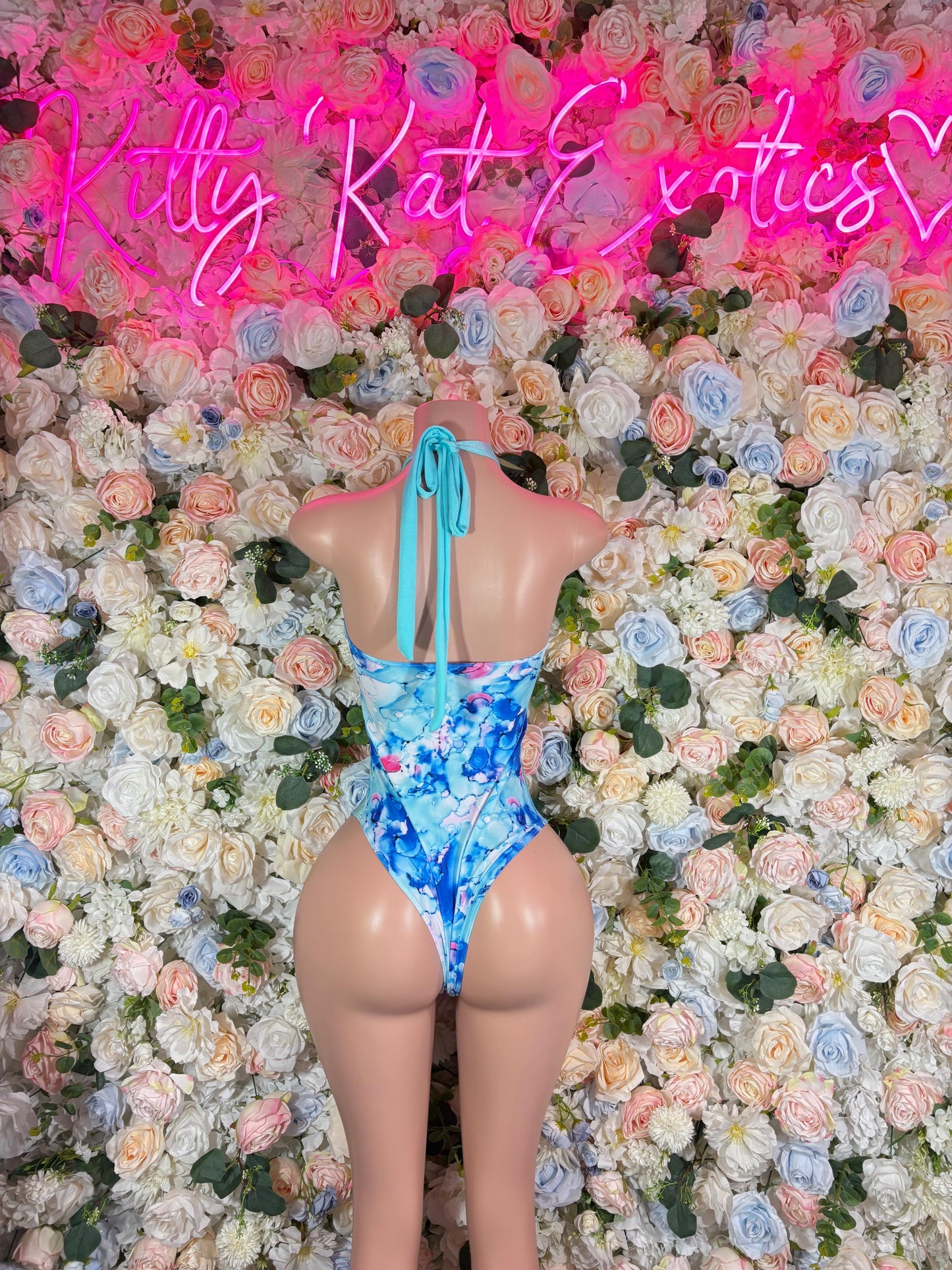 Rave wear Festival wear  One Piece Bodysuit Blue  - Sexy Performance Costume, Latin Sultry, Bold Dance Outfit