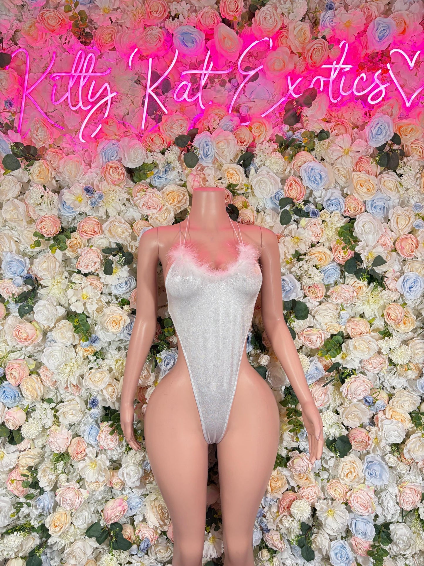 Exotic Dancewear Summer Silver Bodysuit Exotic Dancewear Bottle girl Outfit