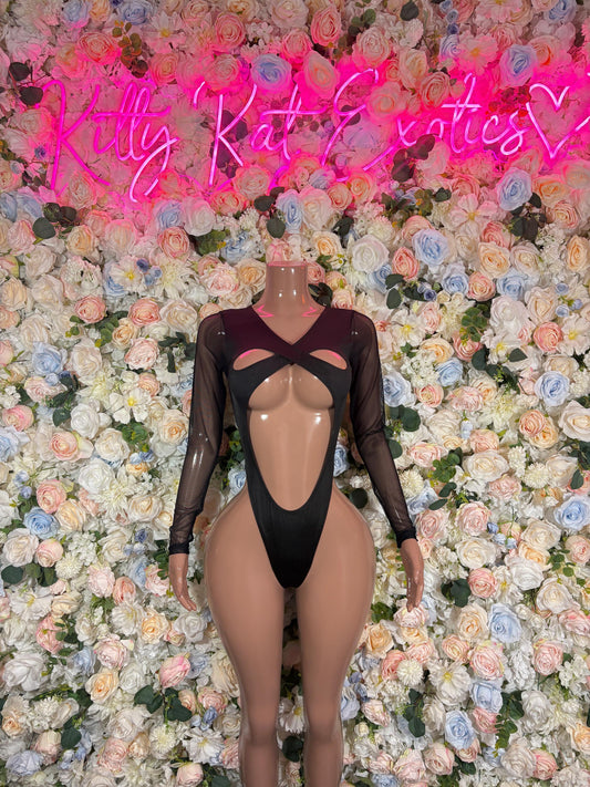 Bottlegirl - One Piece Black Bodysuit Rave Outfit,  Festival Outfit, Bartender Dancewear