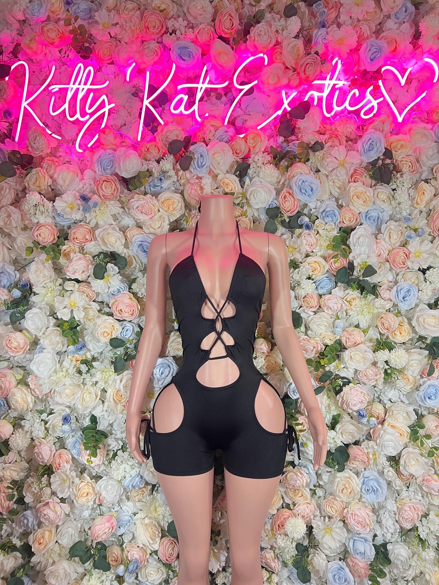 Bottle girl Outfit Black Bodysuit -  Exotic Dancewear Rave Outfits, Events, or Special Occasions