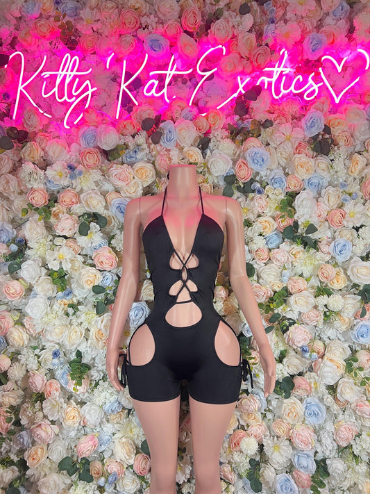 Bottle girl Outfit Black Bodysuit -  Exotic Dancewear Rave Outfits, Events, or Special Occasions