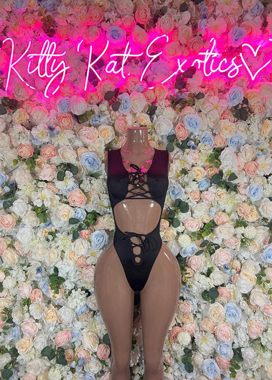 Bartender Outfit Black Bodysuit -  Exotic Dancewear Rave Outfits, Events, or Special Occasions