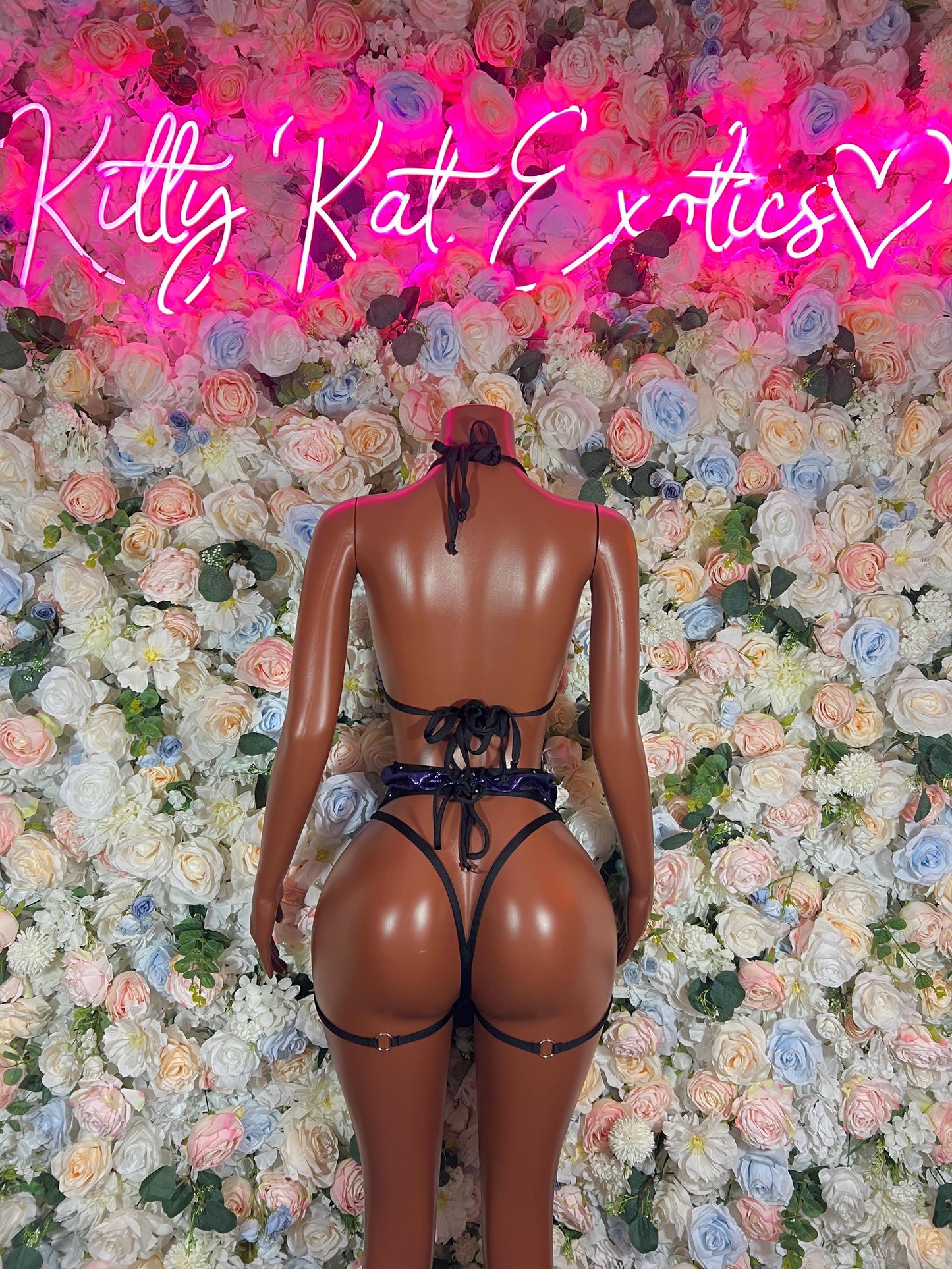 Festival Outfits Purple Metallic Exotic Dancewear Outfit, Cosplay Womens Costume