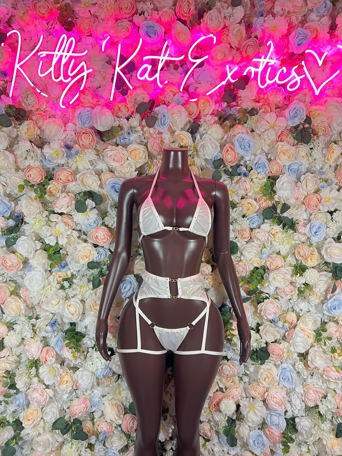 Festival Outfits White Metallic Exotic Dancewear Outfit, Cosplay Womens Costume