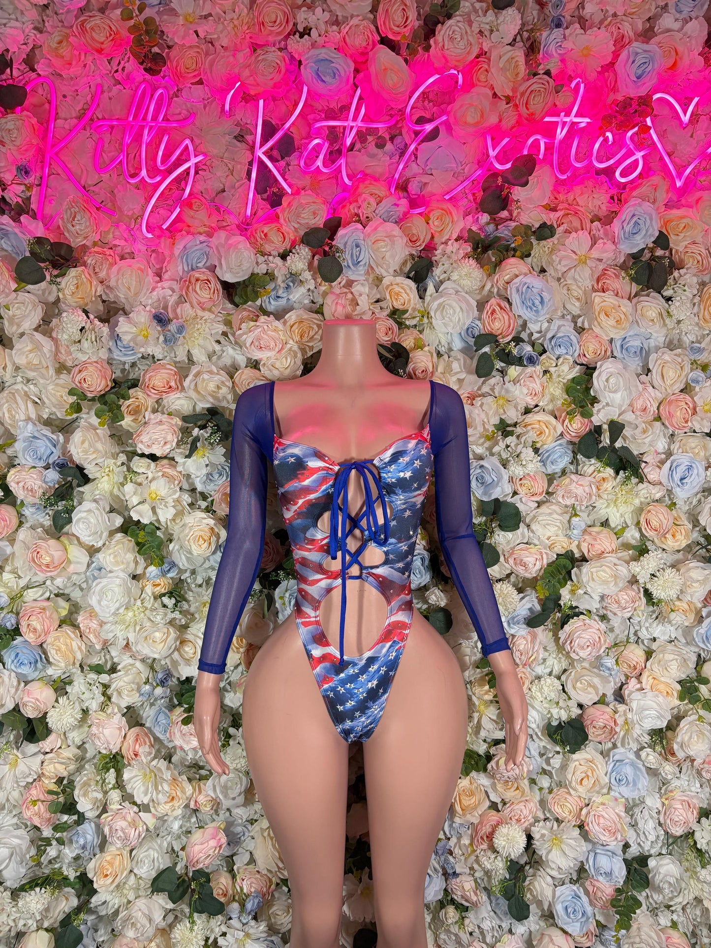 USA - Bottlegirl Bodysuit Bartender  Patriotic Swimsuit for Beach, Pool Parties, or Summer Fun