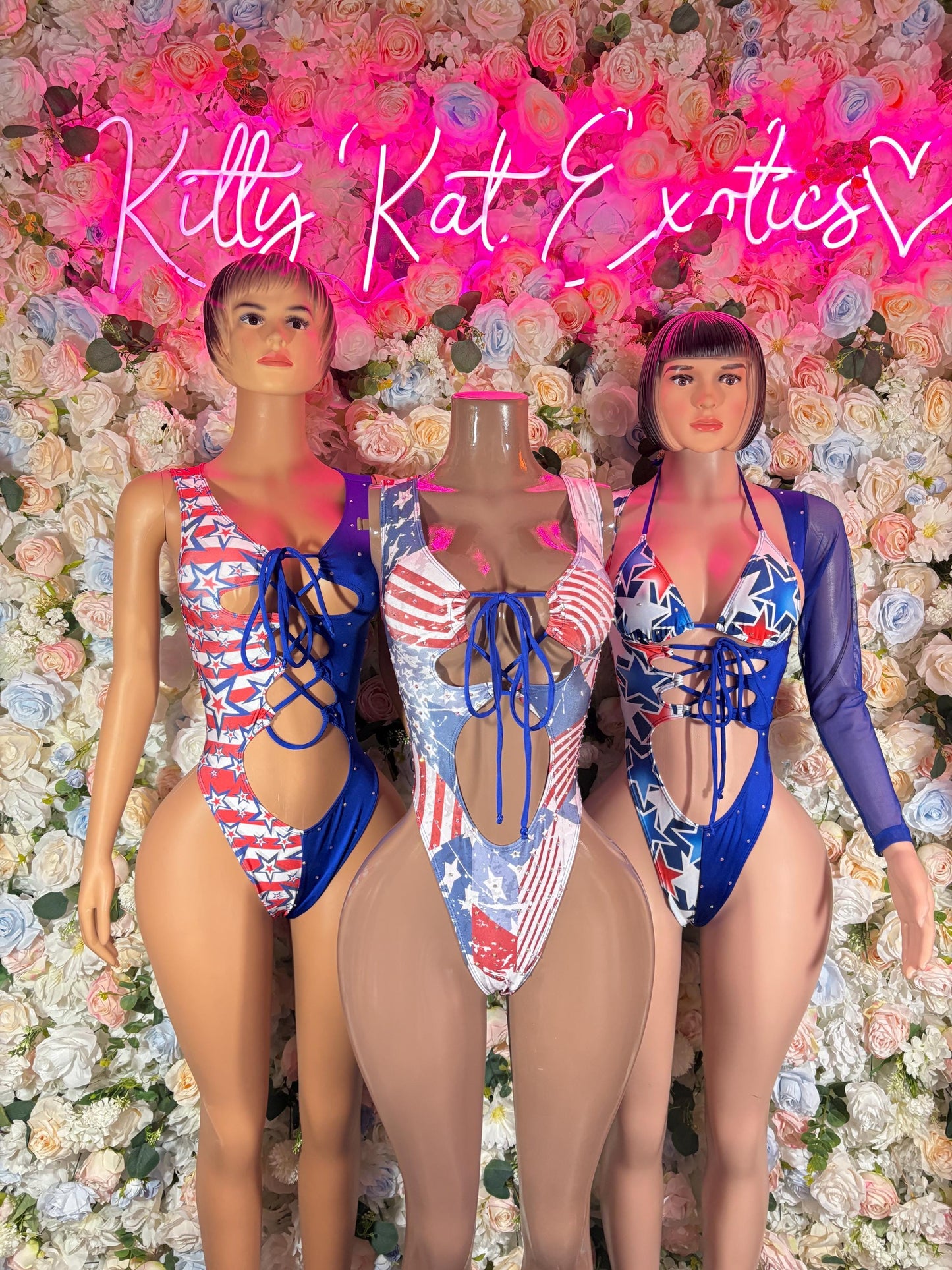 USA - Bottlegirl Bodysuit Bartender  Patriotic Swimsuit for Beach, Pool Parties, or Summer Fun