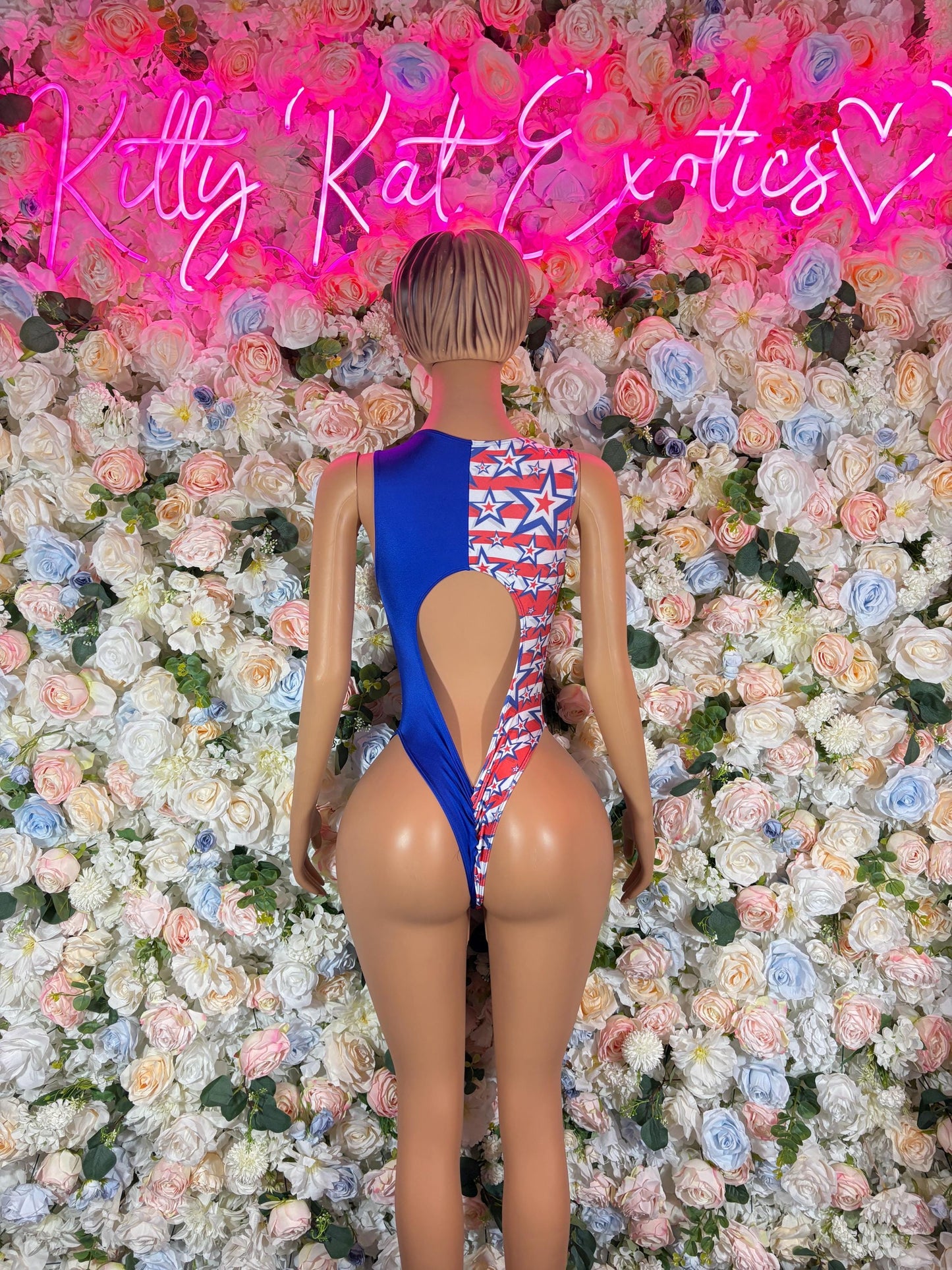 Summer USA - Bottlegirl Bodysuit Bartender  Patriotic Swimsuit for Beach, Pool Parties, or Summer Fun