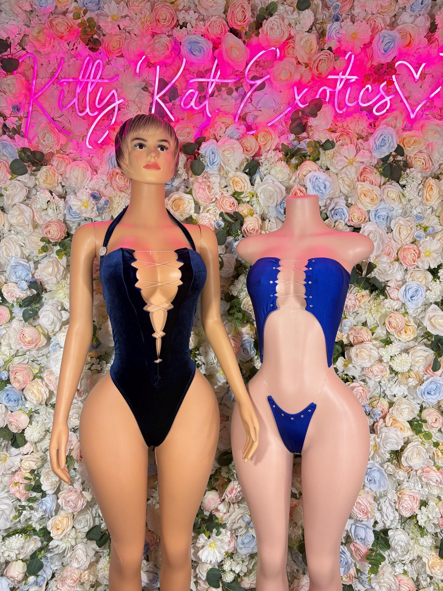 Exotic Dancewear One-Piece Blue  Bodysuit  Rave Outfit for Performers, Raves, or Night Out | Bottle girl Outfits