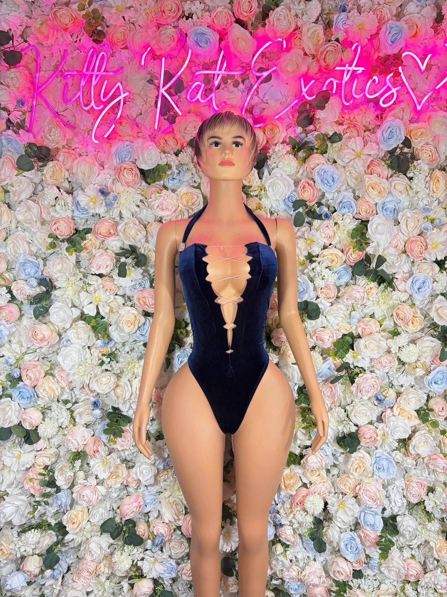 Exotic Dancewear One-Piece Blue  Bodysuit  Rave Outfit for Performers, Raves, or Night Out | Bottle girl Outfits