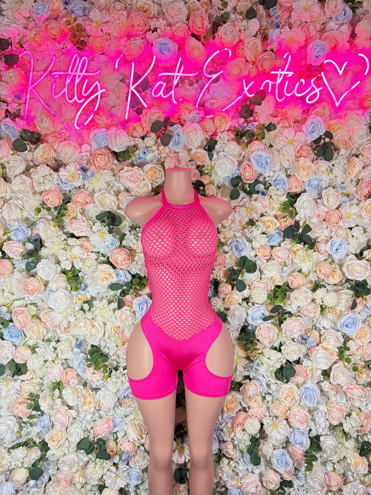 Bartender Bodysuit One-Piece Bodysuit Pink - Custom Design | Exotic Dancewear Rave Outfits