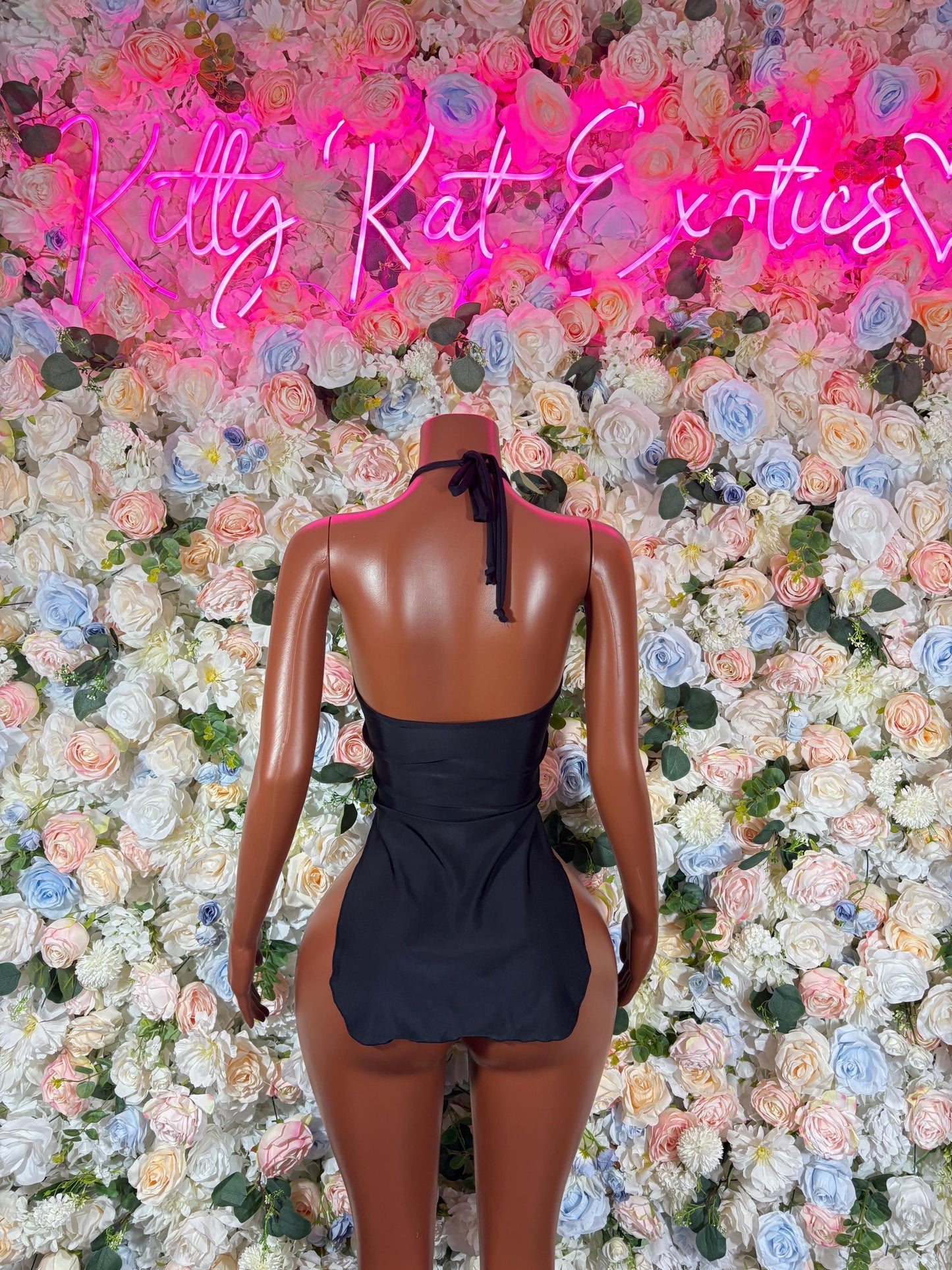 Black Dress  Exotic Dancewear Dress, Rave Clubwear, Sexy Festival Outfit, Stripper Stagewear, Bottle Girl Nightclub Dress